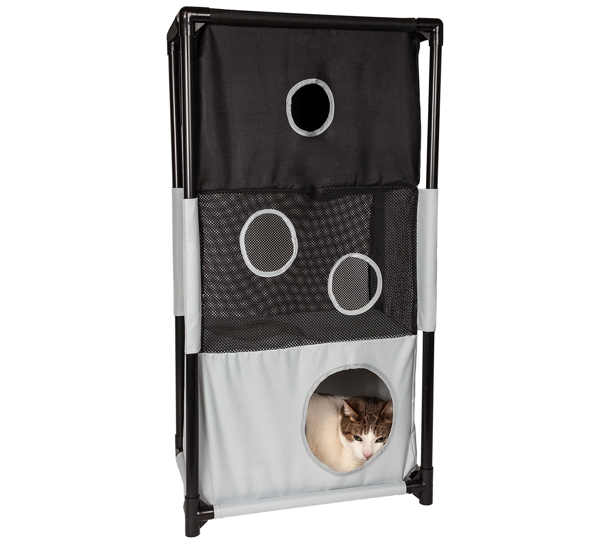 Pet Life Kitty Square Obstacle Play Travel PetCat House QVC