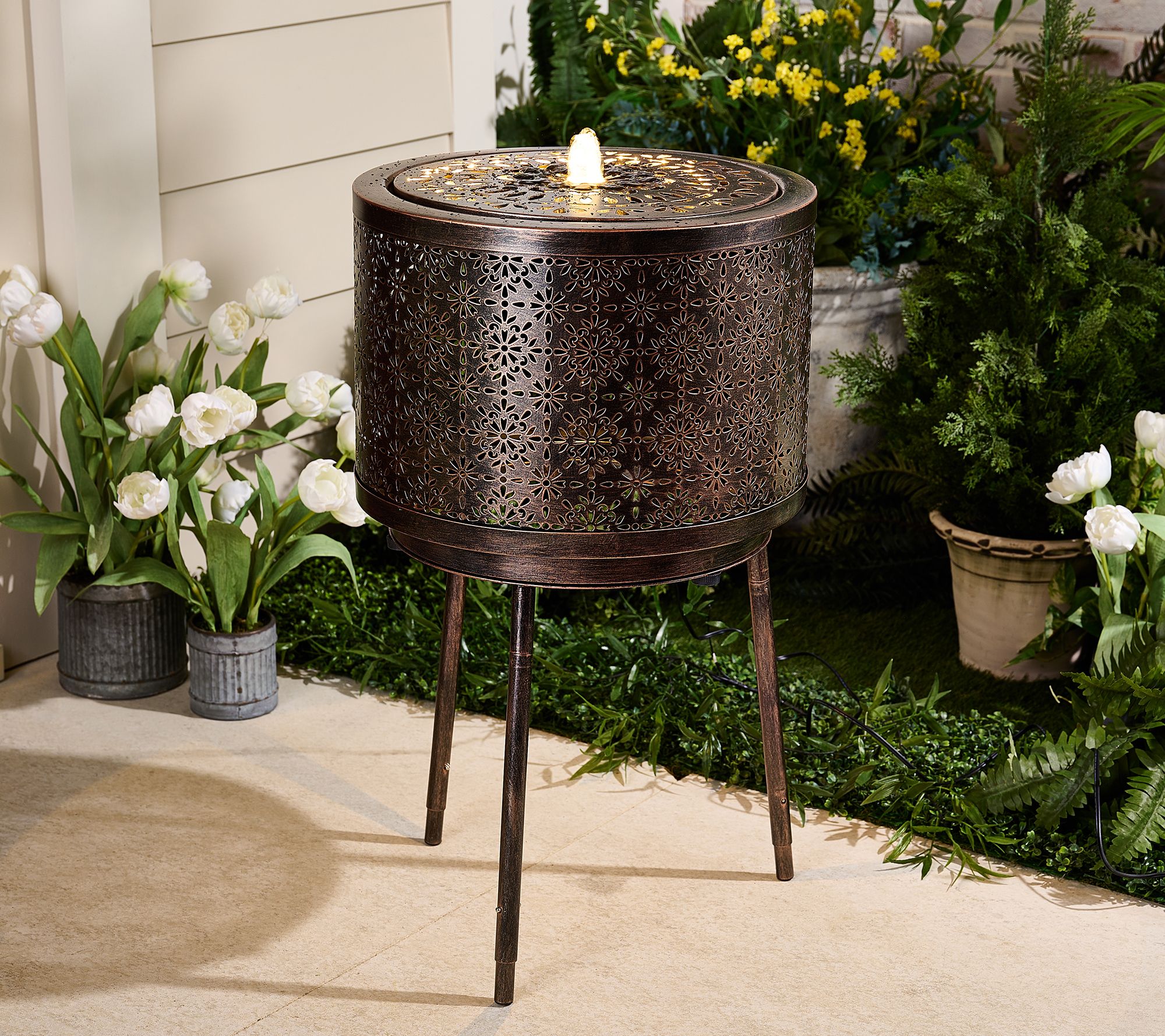 "As Is" Garden Reflections Plug-in Fountain w/ Removable Stand