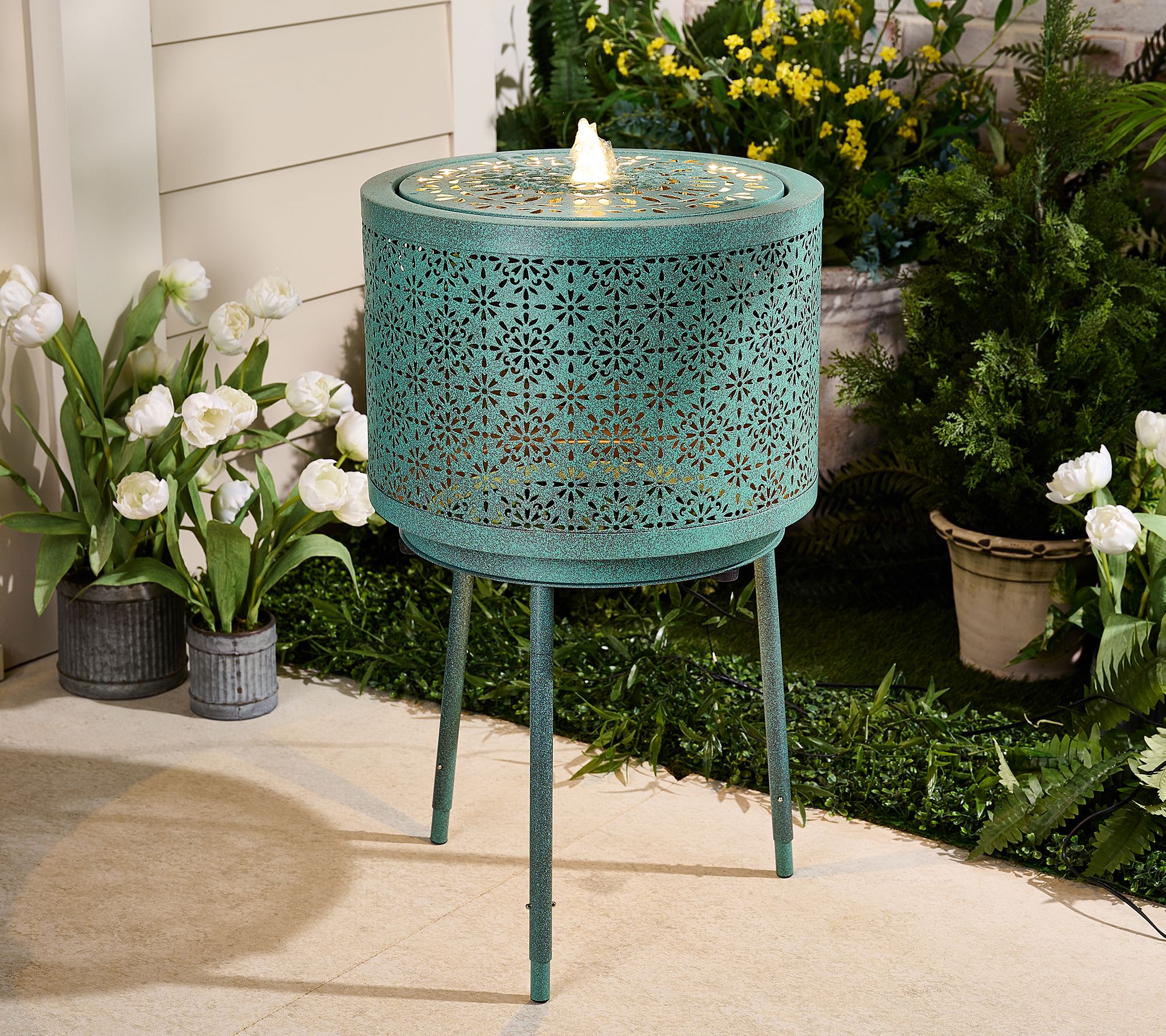 "As Is" Garden Reflections Plug-in Fountain w/ Removable Stand