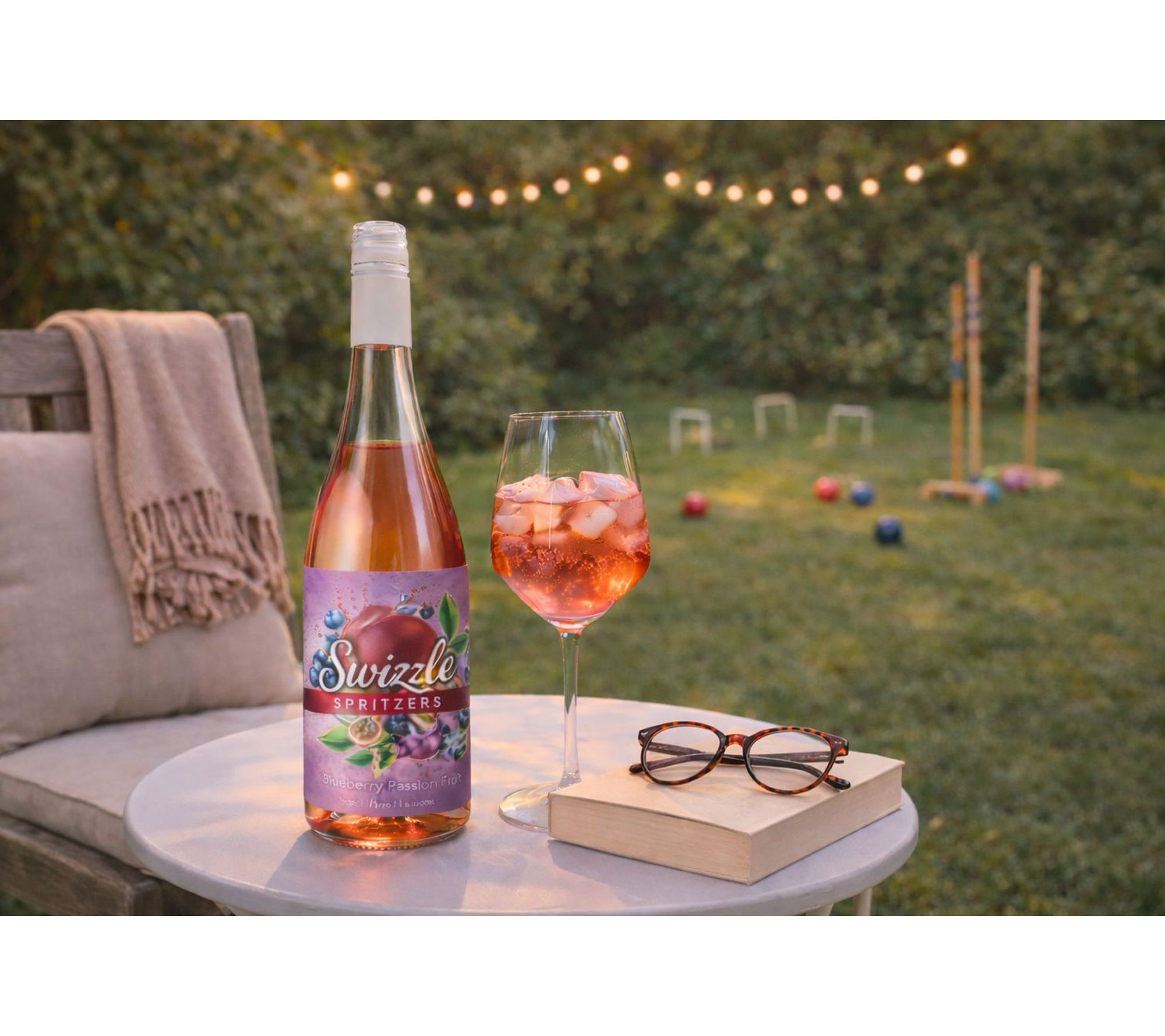 Vino Voyage (6) Bottle Swizzle Spritzer Wine Cocktail Set - QVC.com