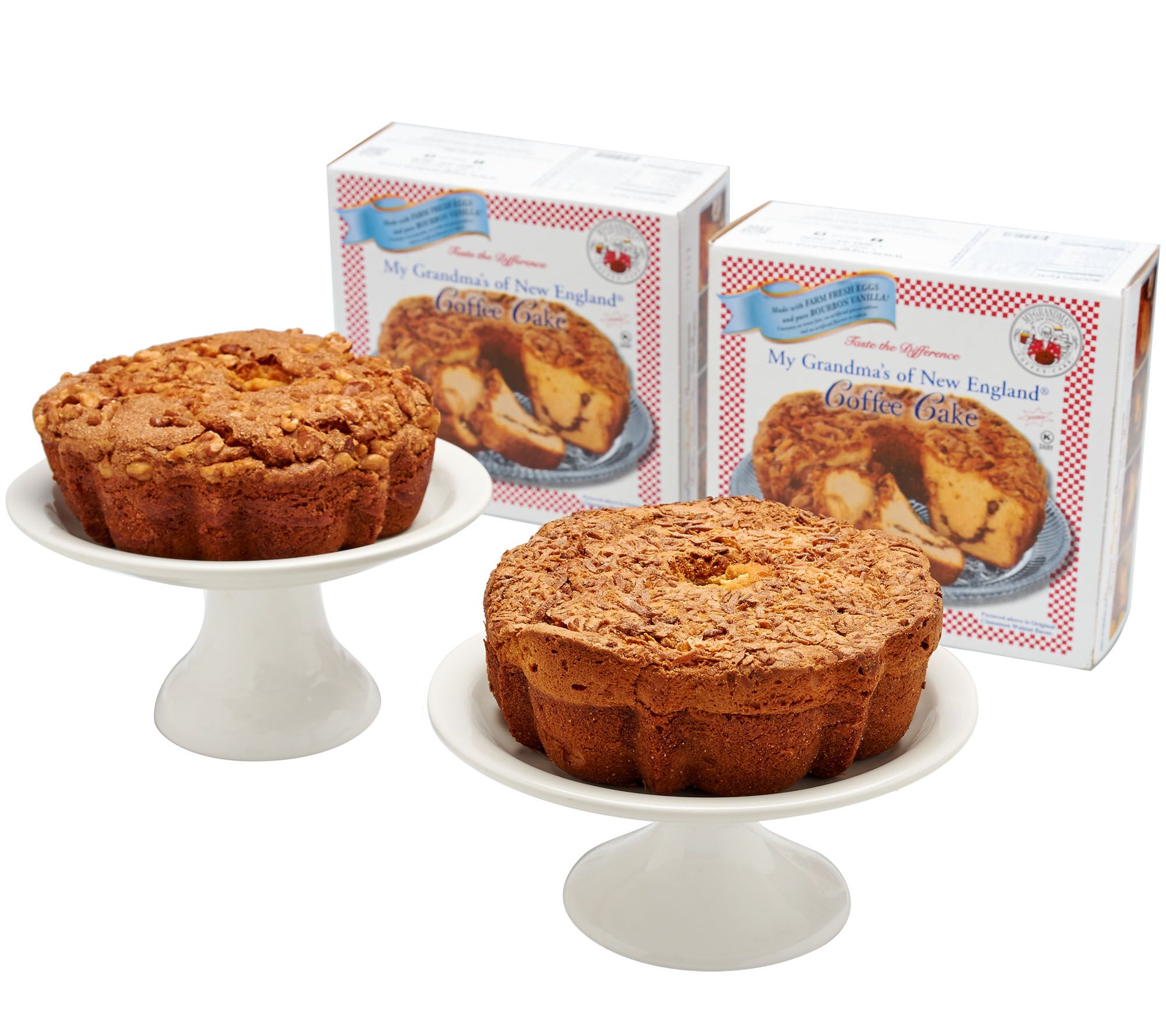 My Grandma's (2) 28 oz. Lemon Coconut & Cinnamon Walnut Coffee Cakes