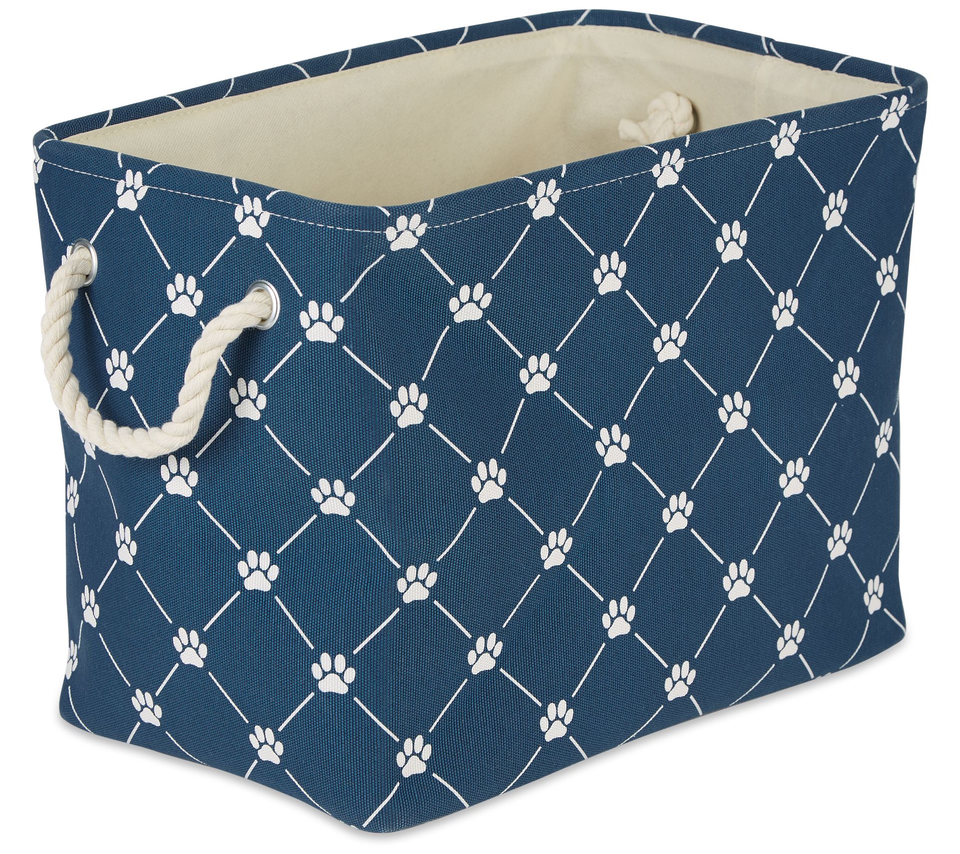 Bone Dry Trellis Paw Rectangle Pet Bin Small