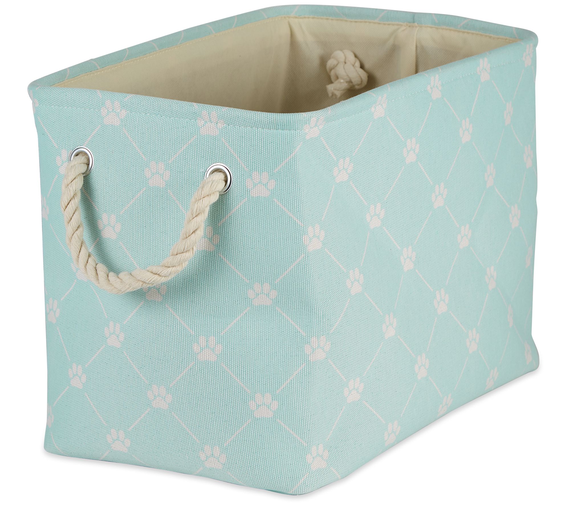 Bone Dry Trellis Paw Rectangle Pet Bin Small
