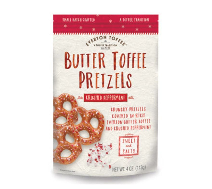 Everton Toffee (10) 4oz Bags Peppermint ButterToffee Pretzels