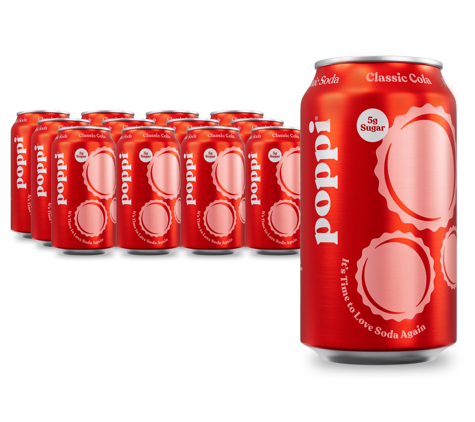 Poppi (12) 12oz Cans Prebiotic Soda - Classic Cola