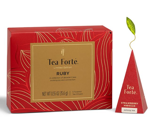 Ships 11/4-Tea Forte Ruby Mini Presentation Box - Set of 3