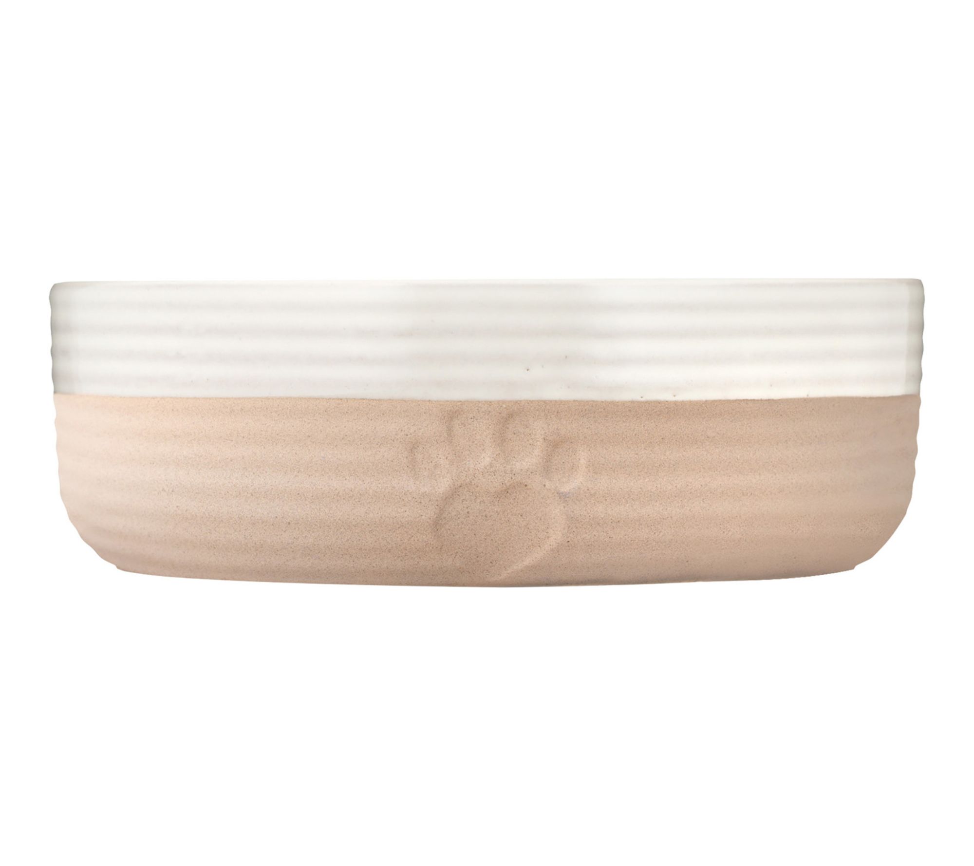 Mason Cash Heart Paw 32oz Pet Bowl Cream & Tan