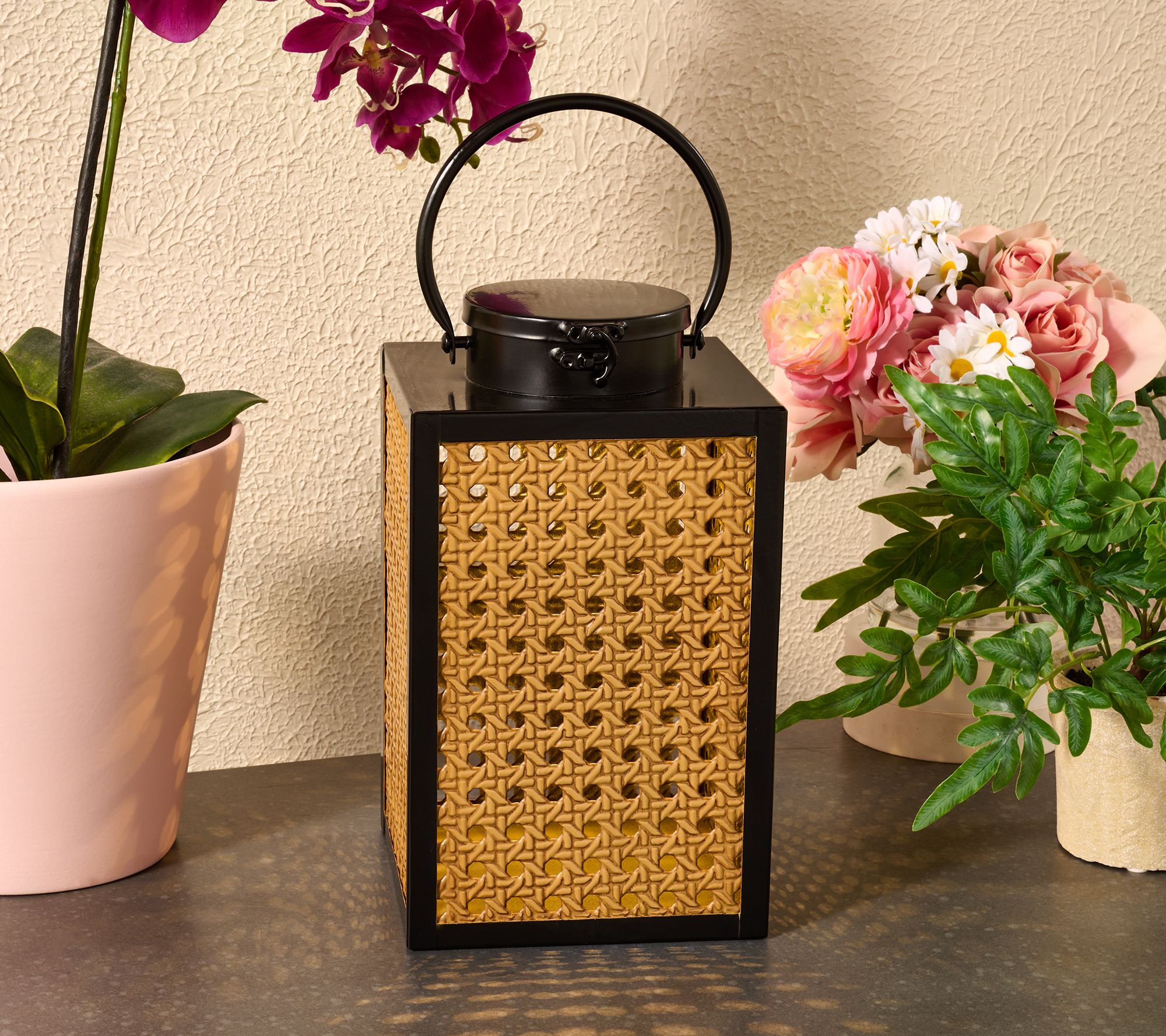 "As Is" Barbara King Battery Operated Metal Cane Lantern