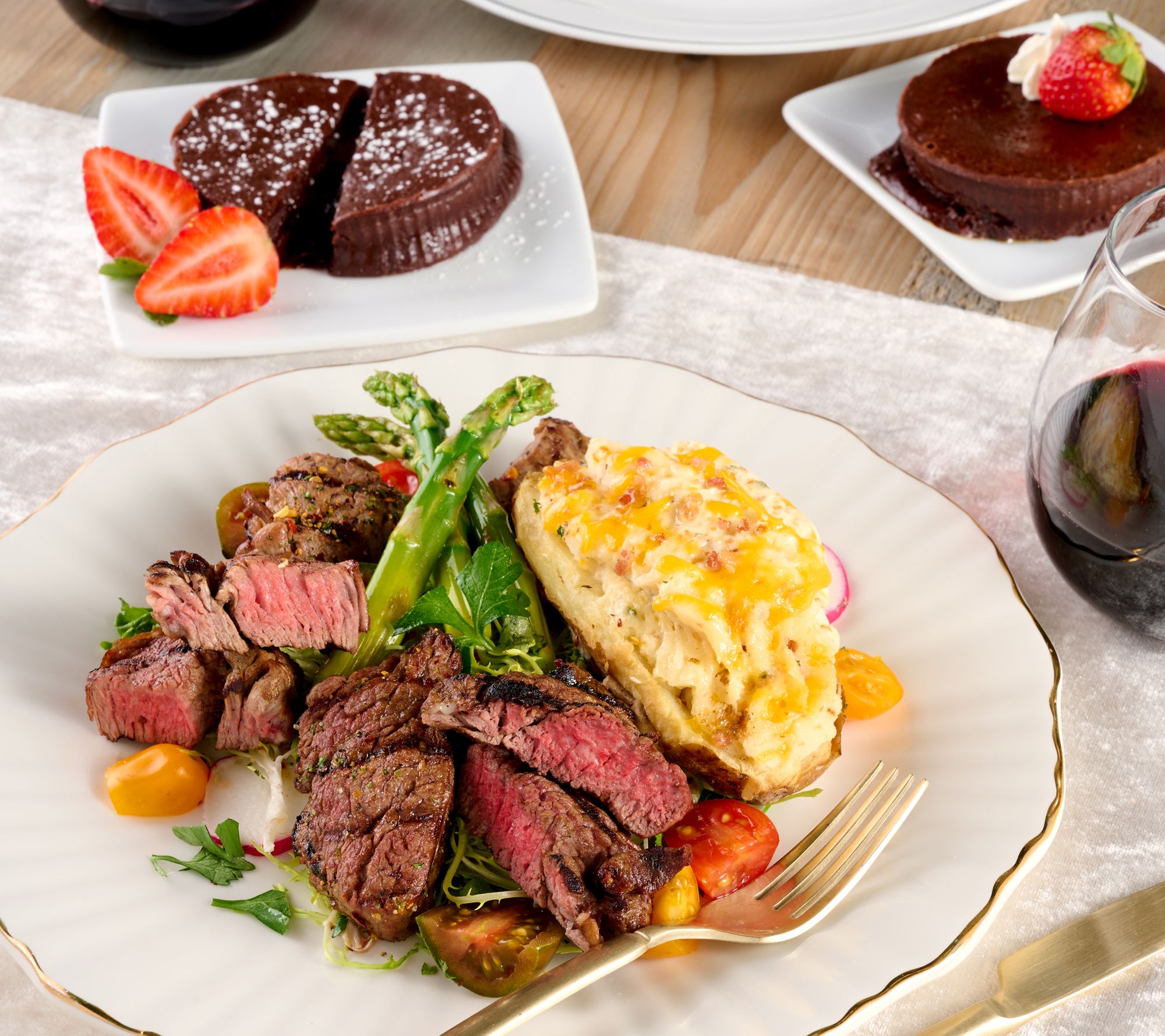 Kansas City Steak Co. 12ct Medallions, 8ct Baked Potatoes& 8ct Lava Cakes