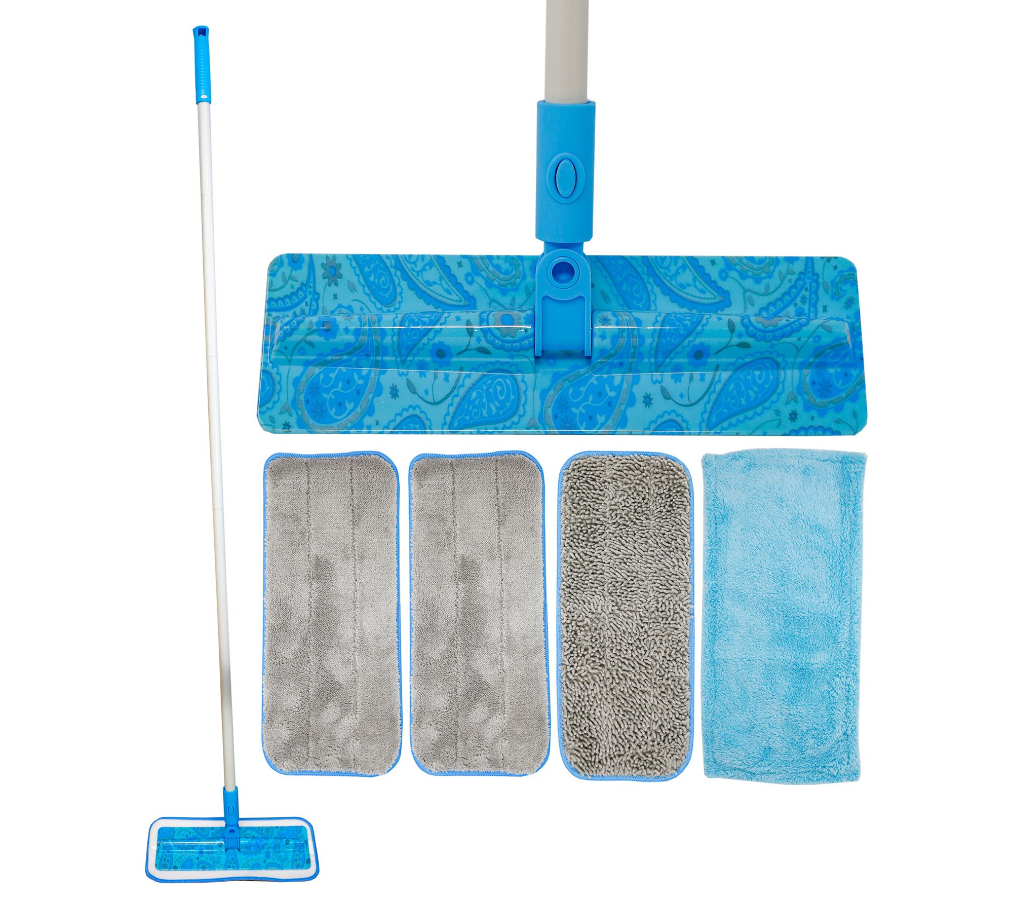 Campanelli EasyGlide Microfiber Wet & DryMop Set ,Blue
