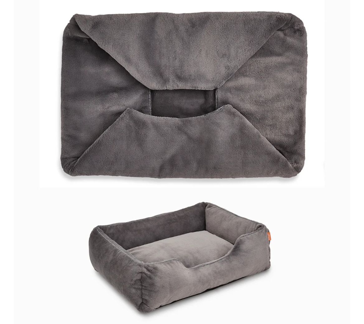 Fuzi Pets The Sammy Washable Plush Pet Bed w/ Xtra Cover - Med