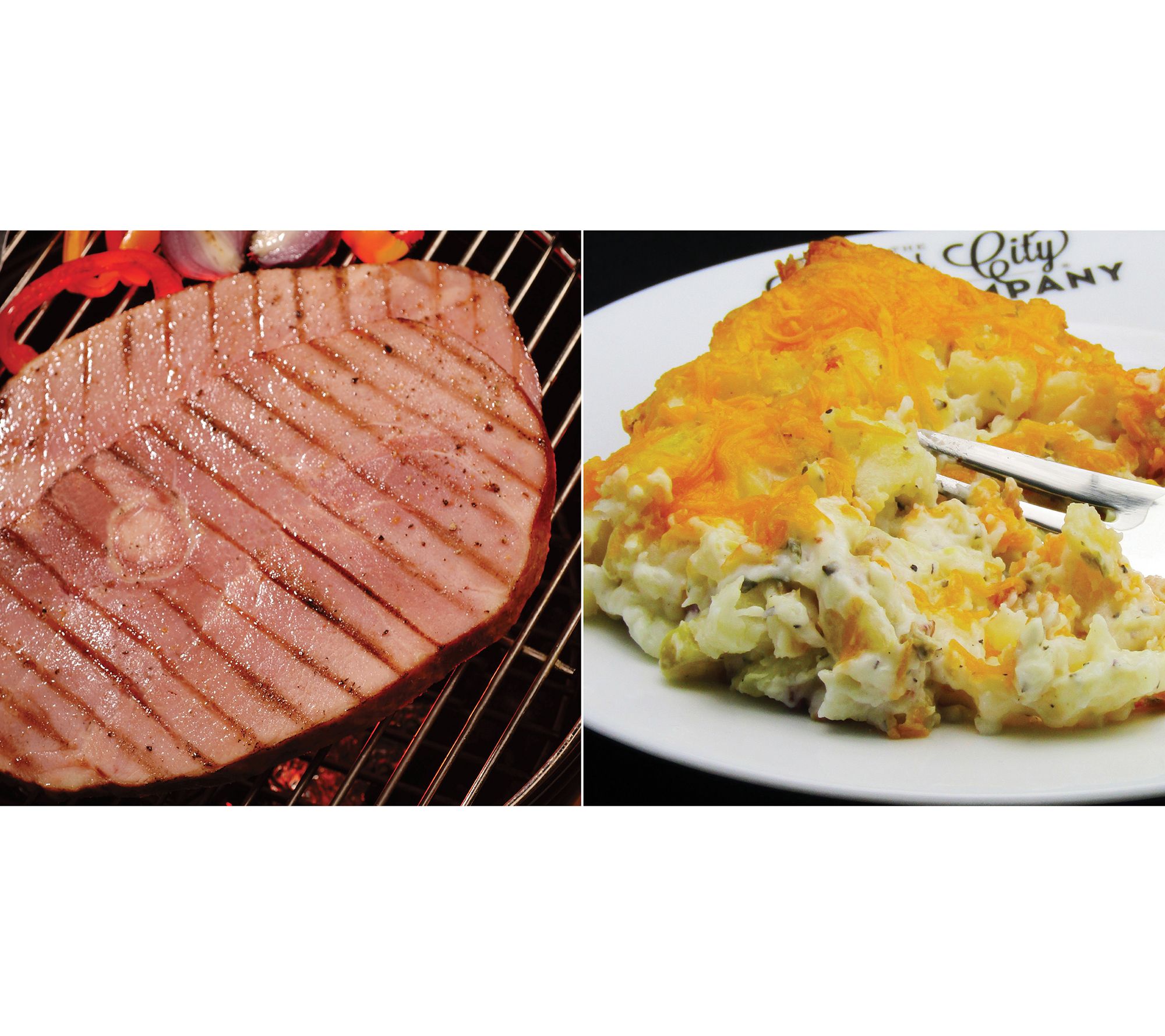 Kansas City 6 8oz Ham Steaks,1 32oz Baked Potato Casserole