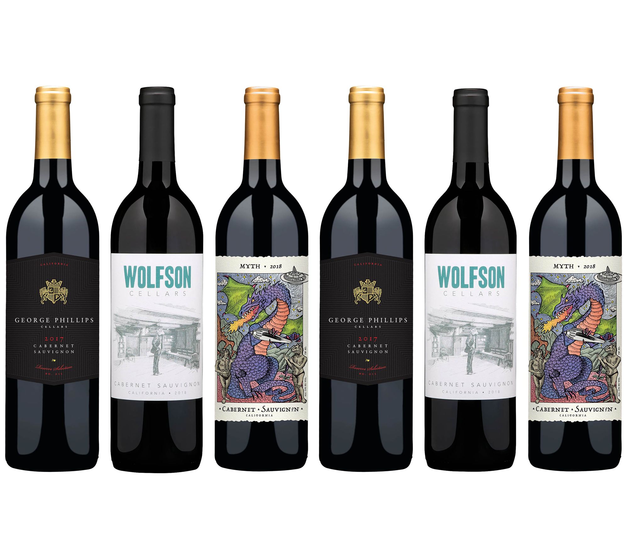Wine Insiders Set of 6 California WineCollection
