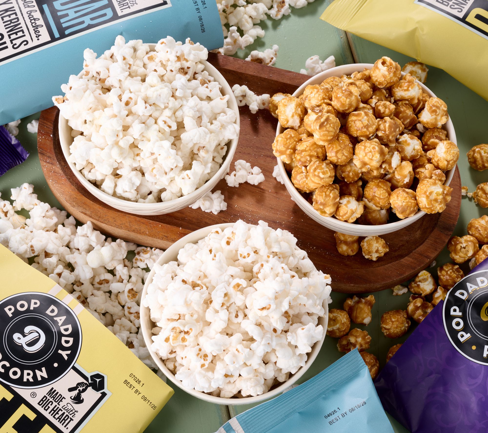 Pop Daddy 6 Bags Hand Seasoned Popcorn Variety Pack