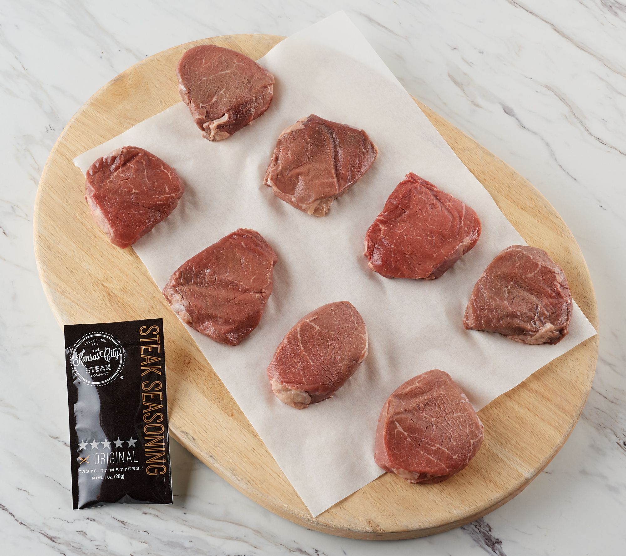 Kansas City Steak Co.(8)6oz Flavored Top Sirloin Steaks AutoDelivery