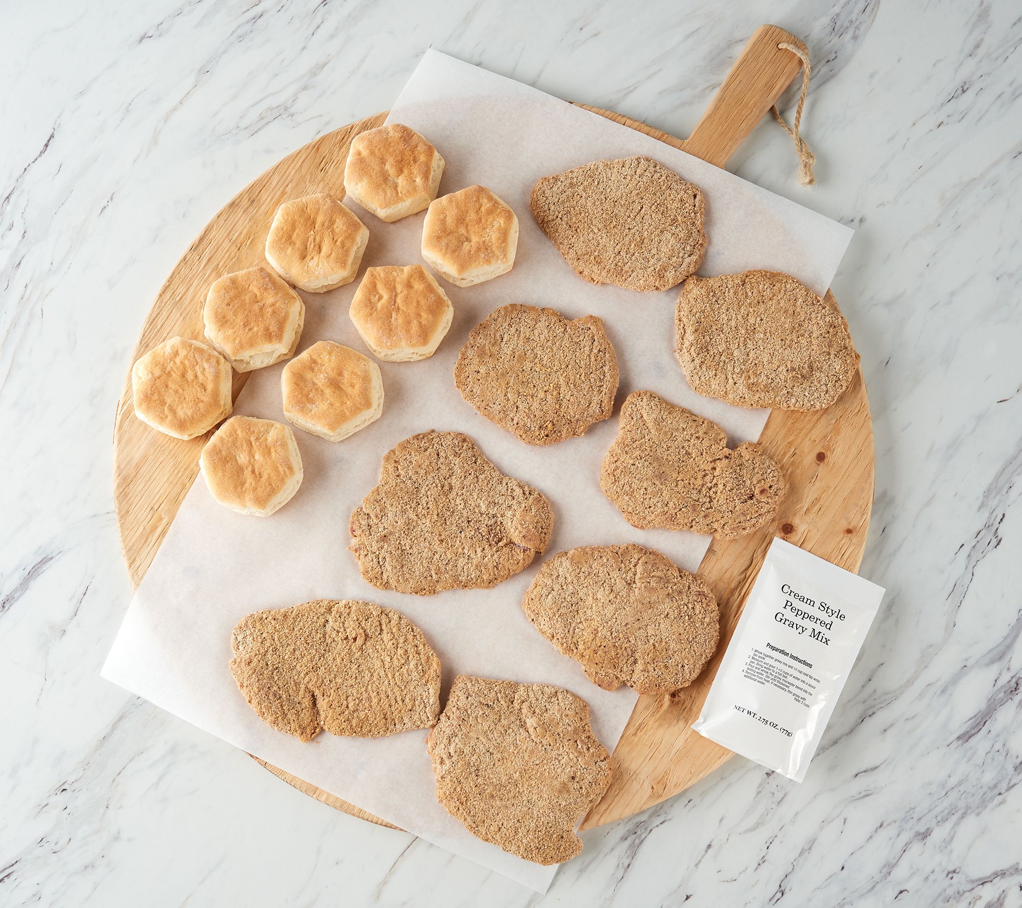 Heartland Fresh (8)5oz Breaded Pork Tenderloins w/ Biscuits &Gravy