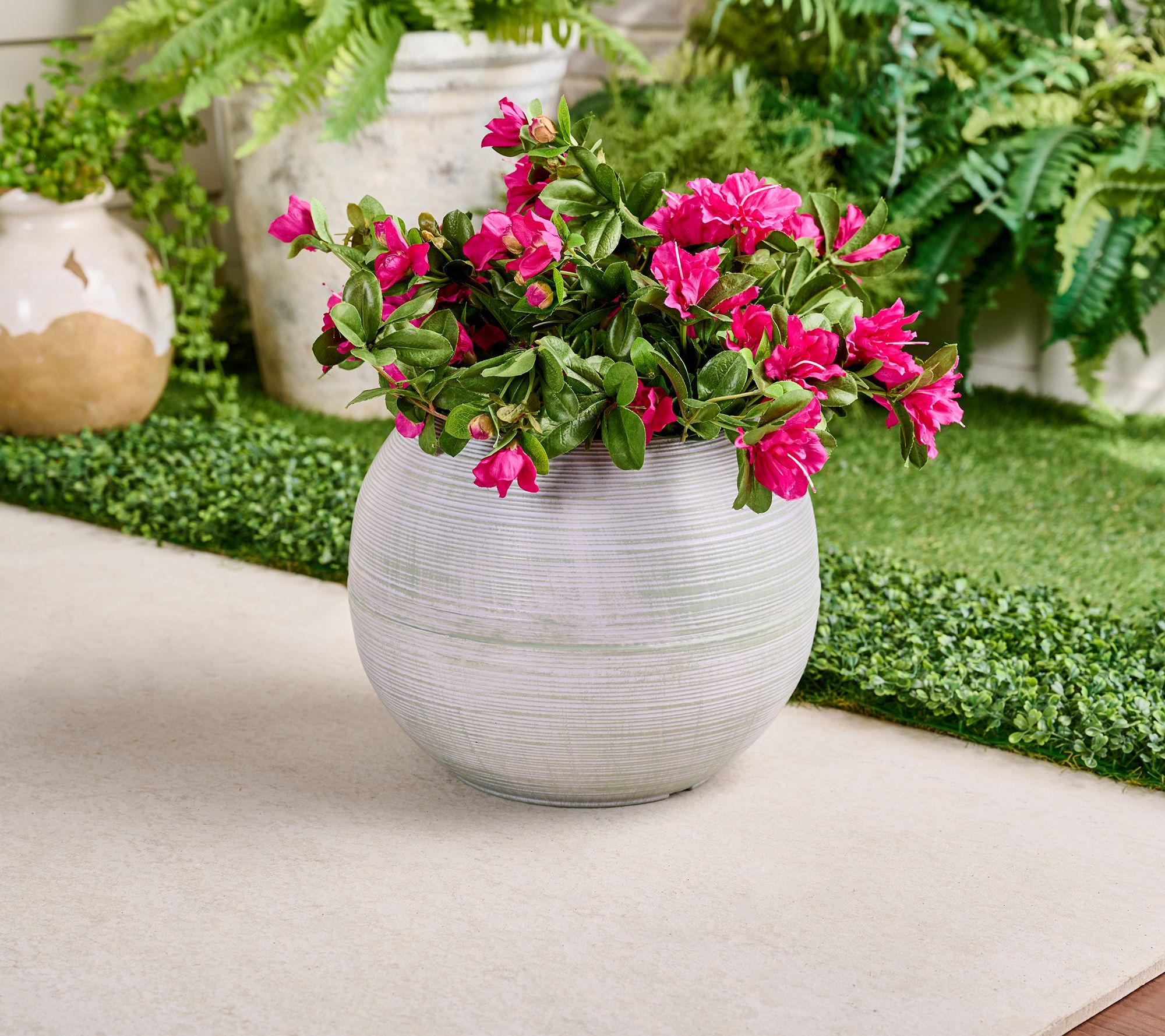 "As Is" Reflections 13" Round Planter By Sandra