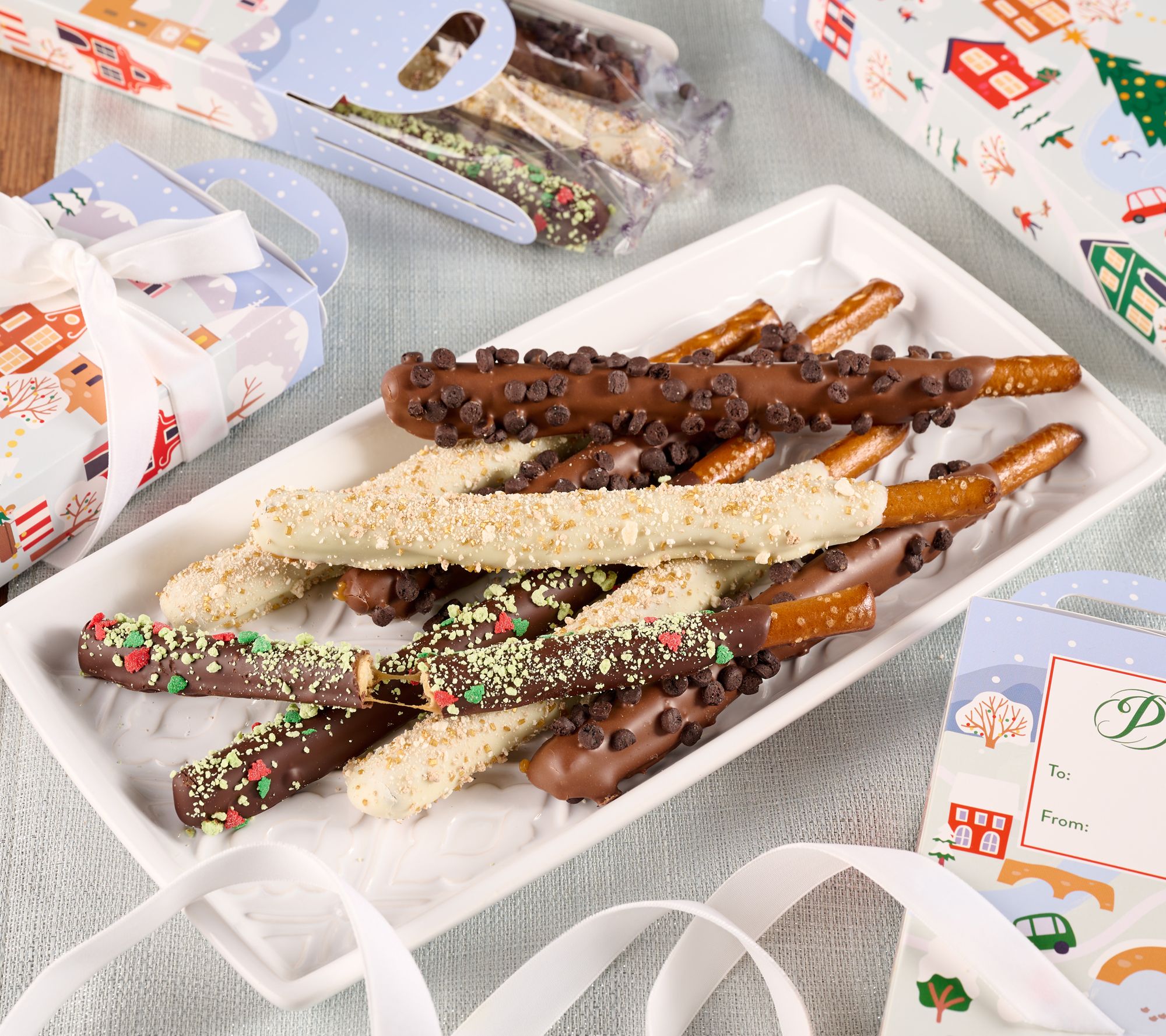SH12/8 Mrs. Prindables 18pc Chocolate Pretzels Rods & Boxes