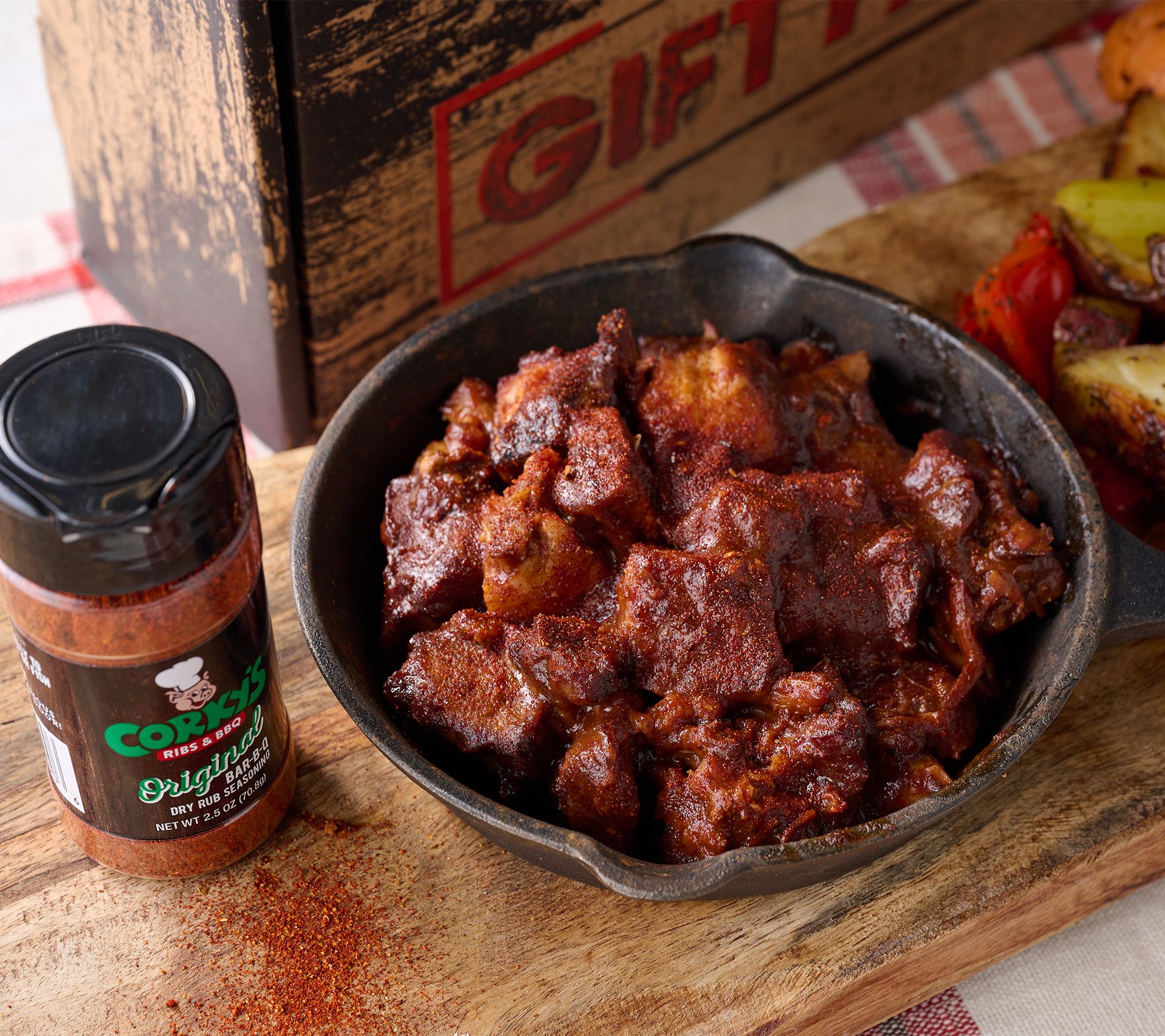 Corky's BBQ 3-lbs Burnt Ends with Dry Rub in Gift Box