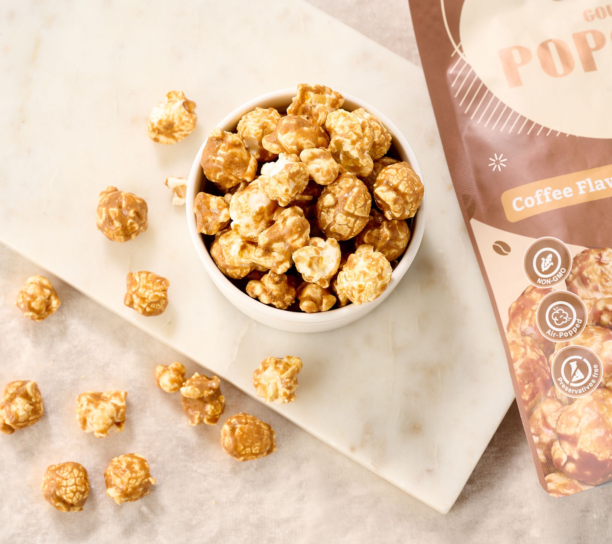 SH 12/7 Chef Poppin (8) 4.2 oz. Sweet Gourmet Coated Popcorn