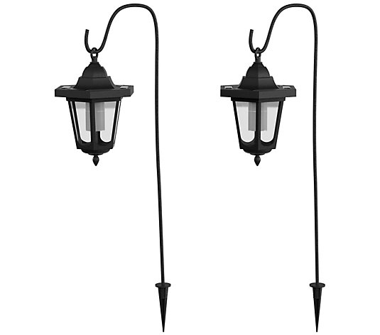Hastings Home Hanging Solar Coach Lights with Hanging Hooks