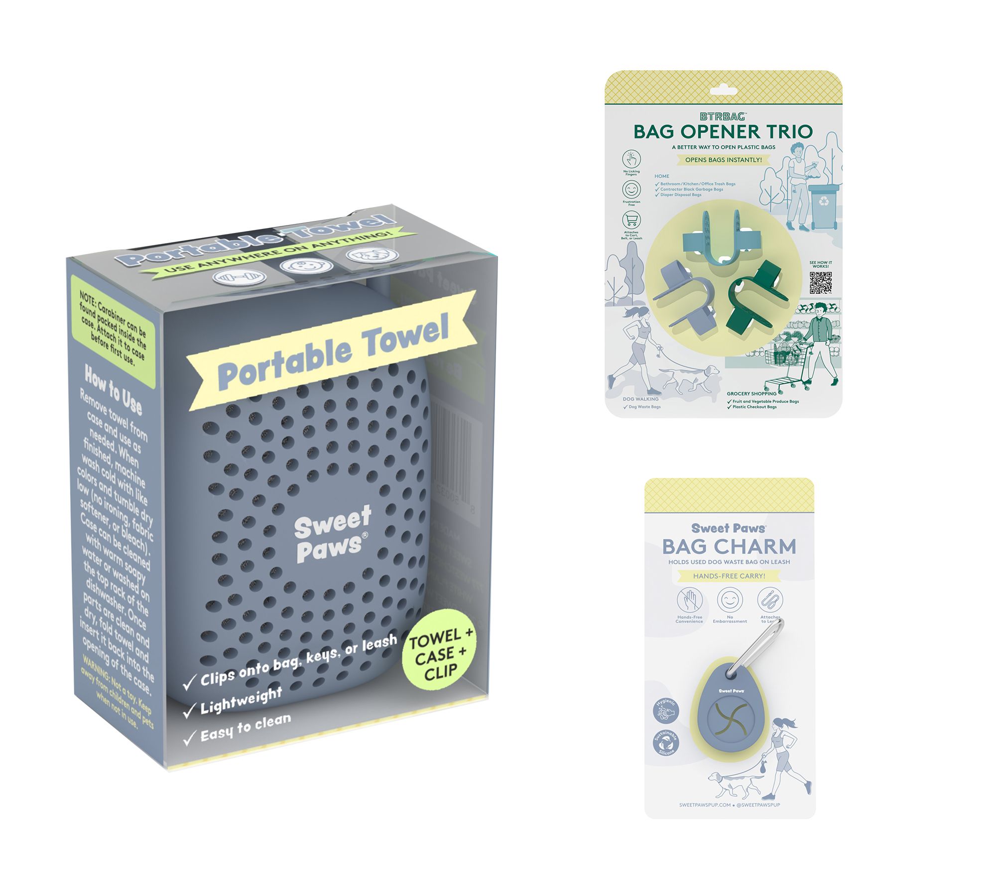 Sweet Paws 3-Piece Walking Essentials Bundle