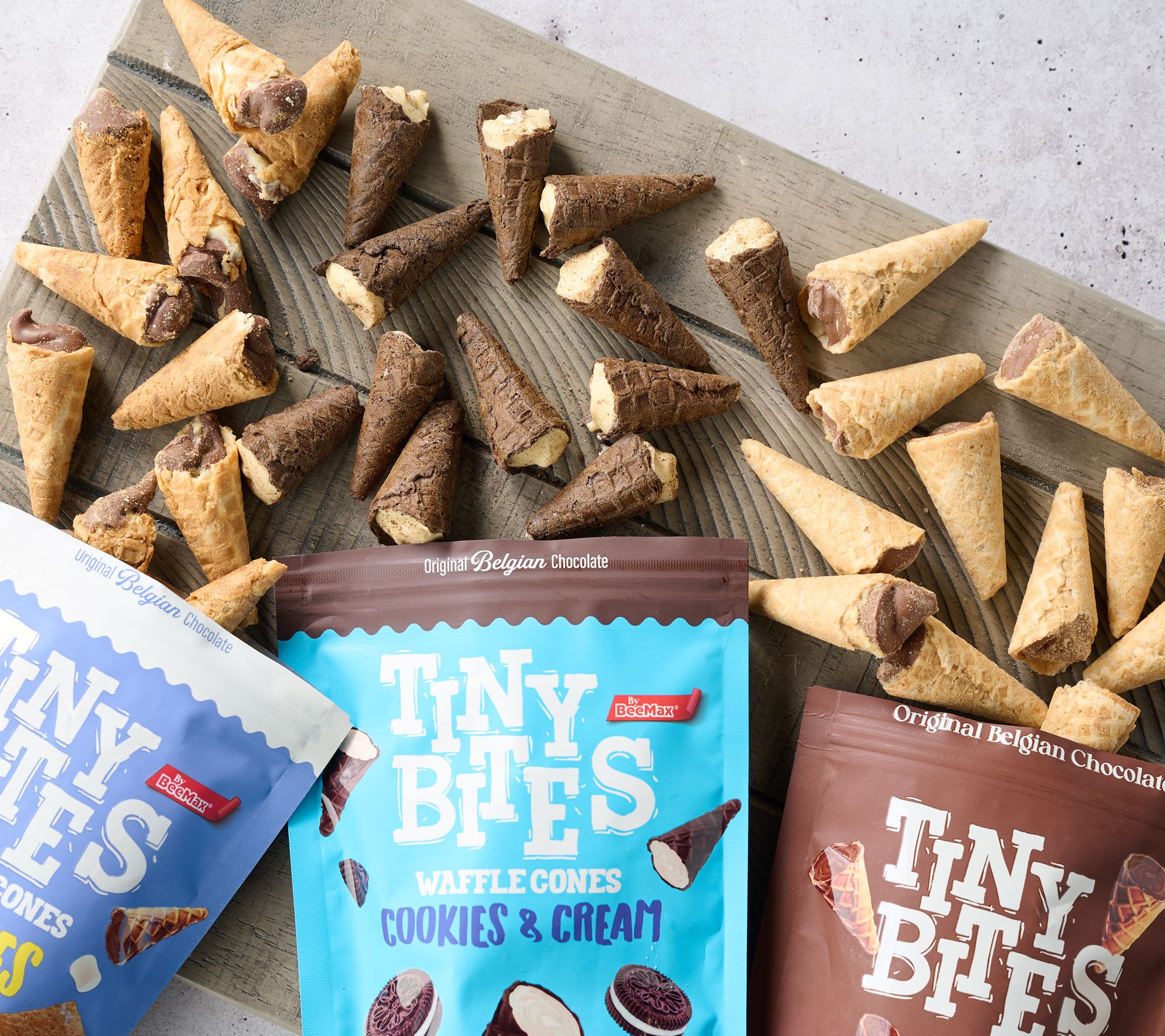 BeeMax Set of (6) 4.24oz Bags of Tiny Bites Waffle Cones