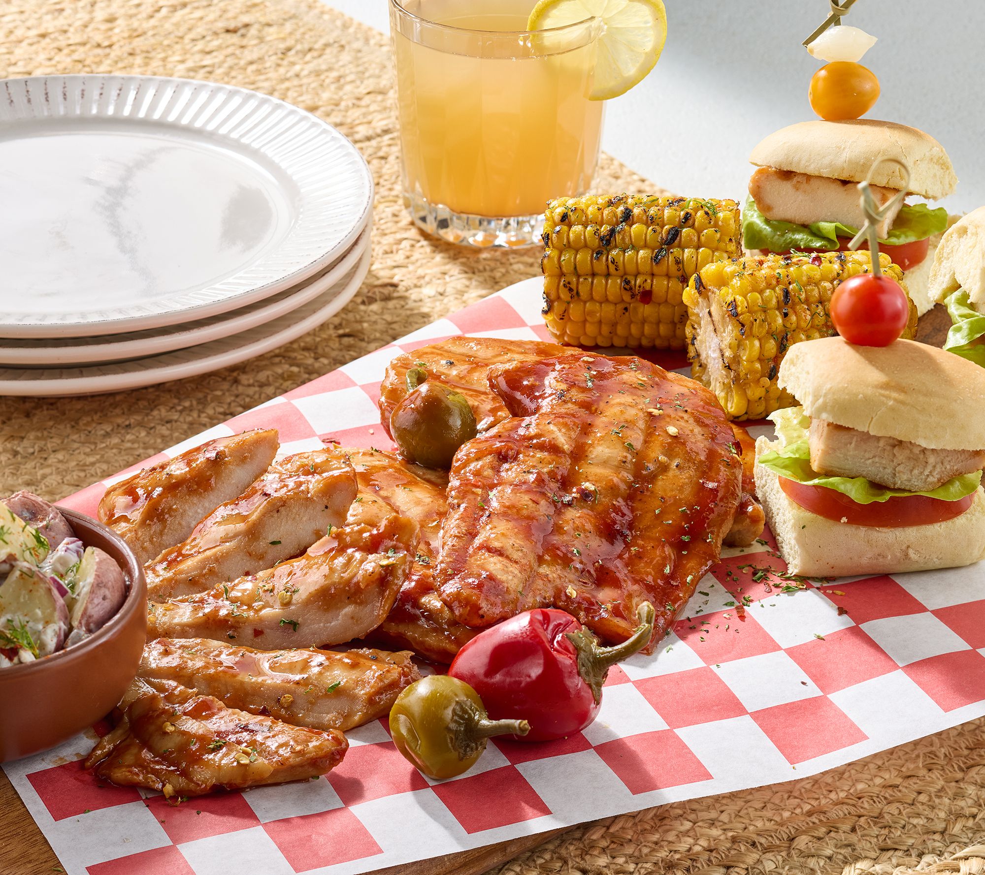 Corky's BBQ (10) 5-oz Fully Cooked Chicken Breasts w/ Choice of Sauce