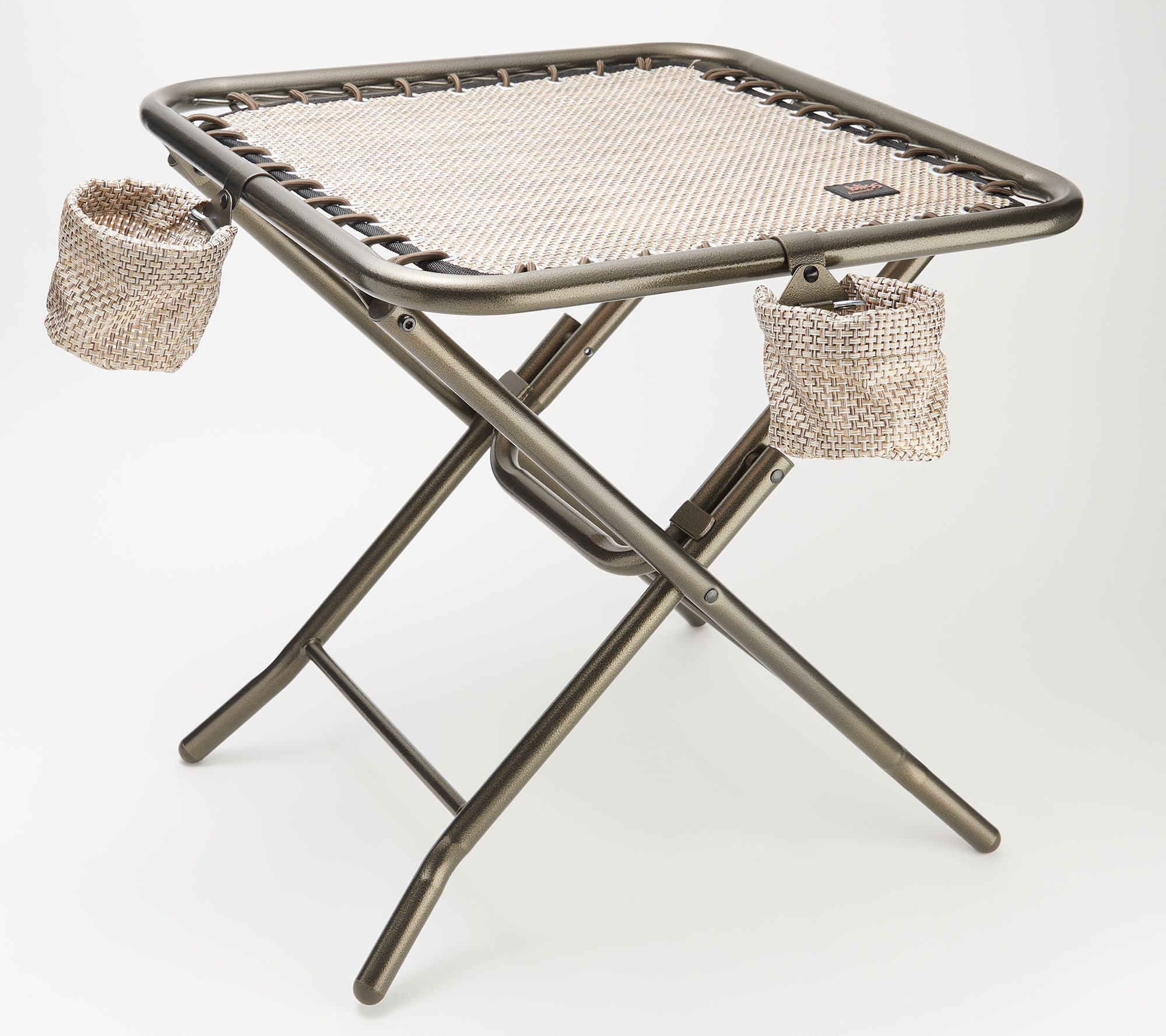 Bliss Hammocks Foldable Sling Side Table with Cup Holders