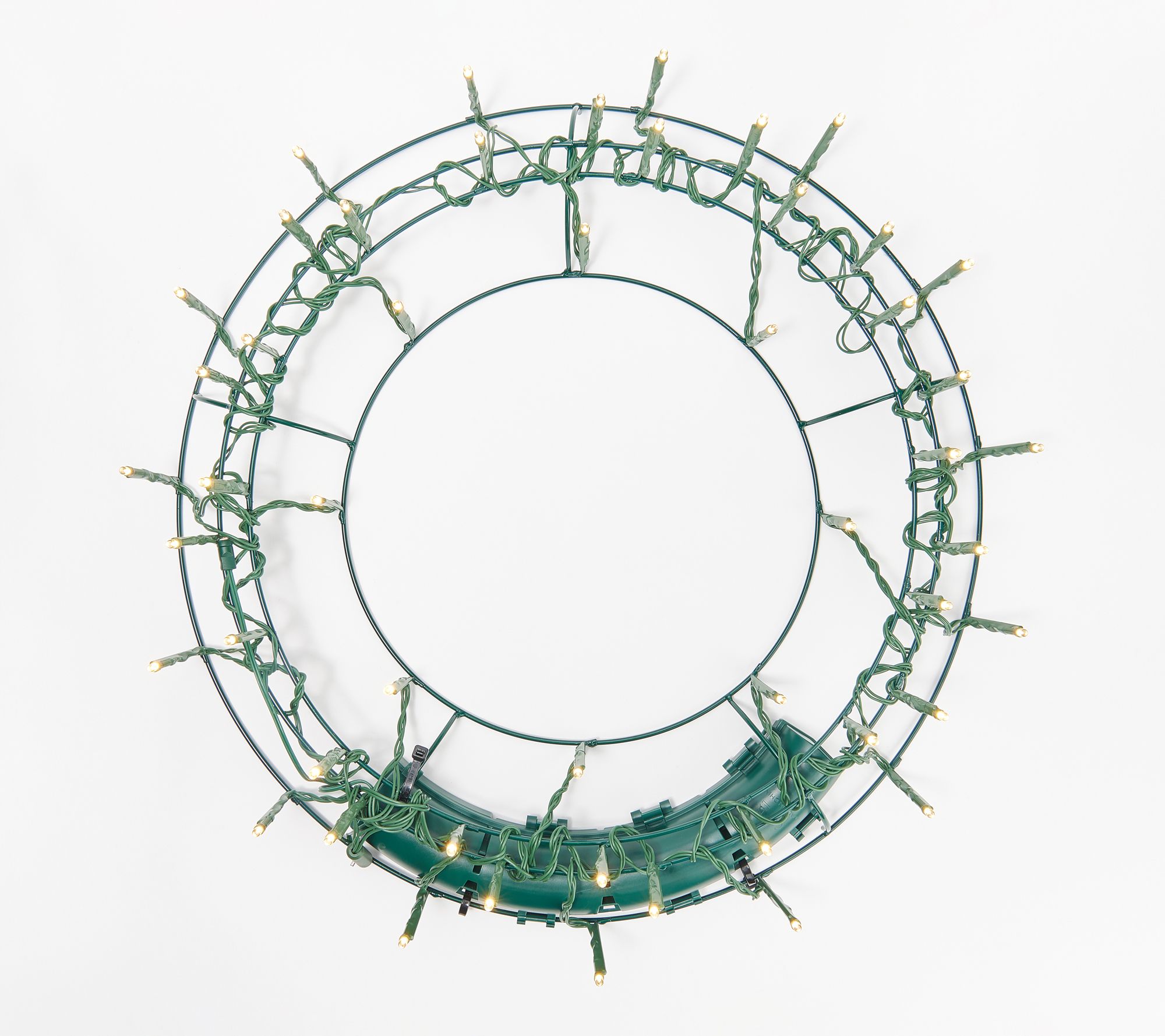 Wire Wreath Frame, Green, 11-3/4-Inch
