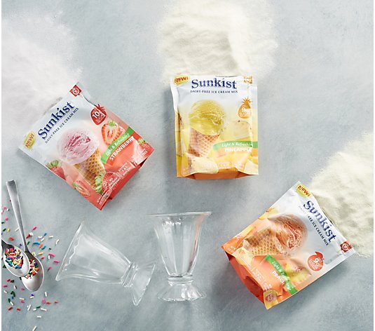 Sunkist (3) 8.8oz Bags Dairy Free Frozen Treat Blends
