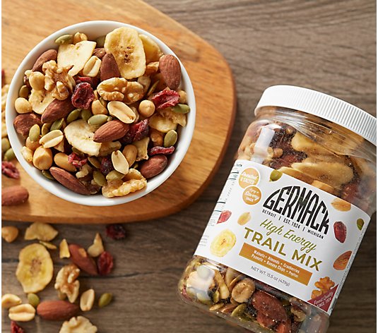 Germack 2 Jars of High Energy Fruit and Nut Trail Mix