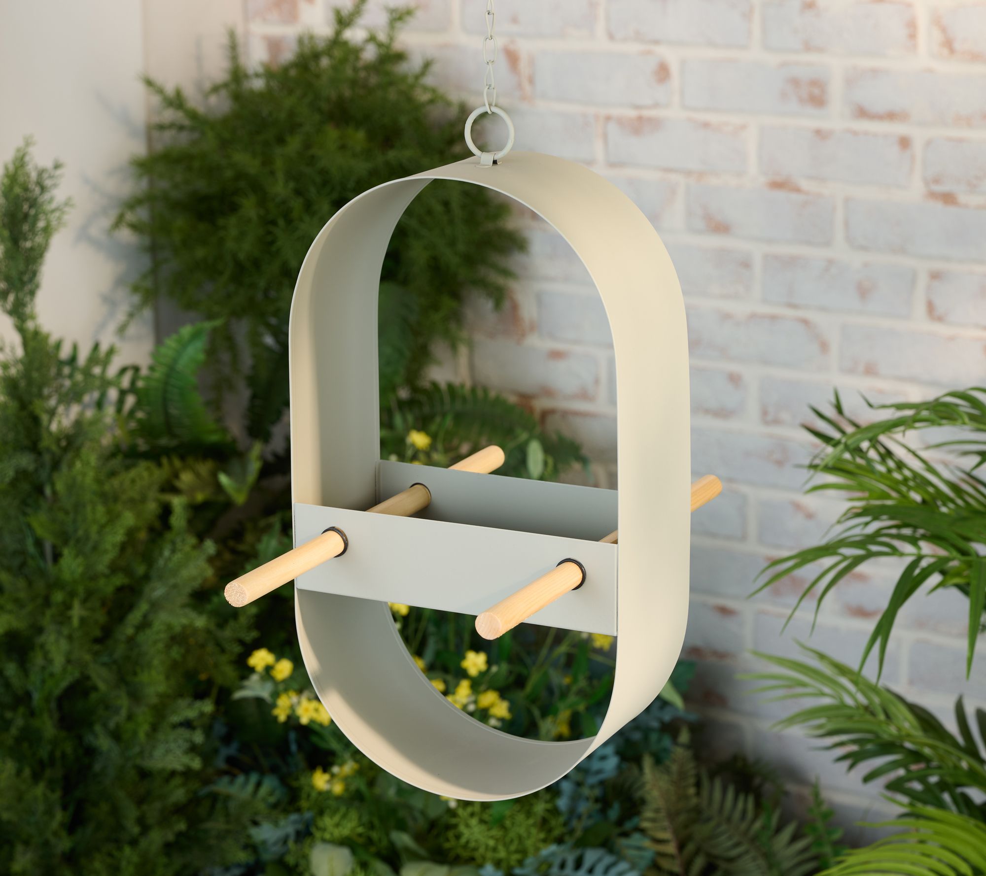 "As Is" Garden Reflections Hanging Metal Bird Feeder By Sandra