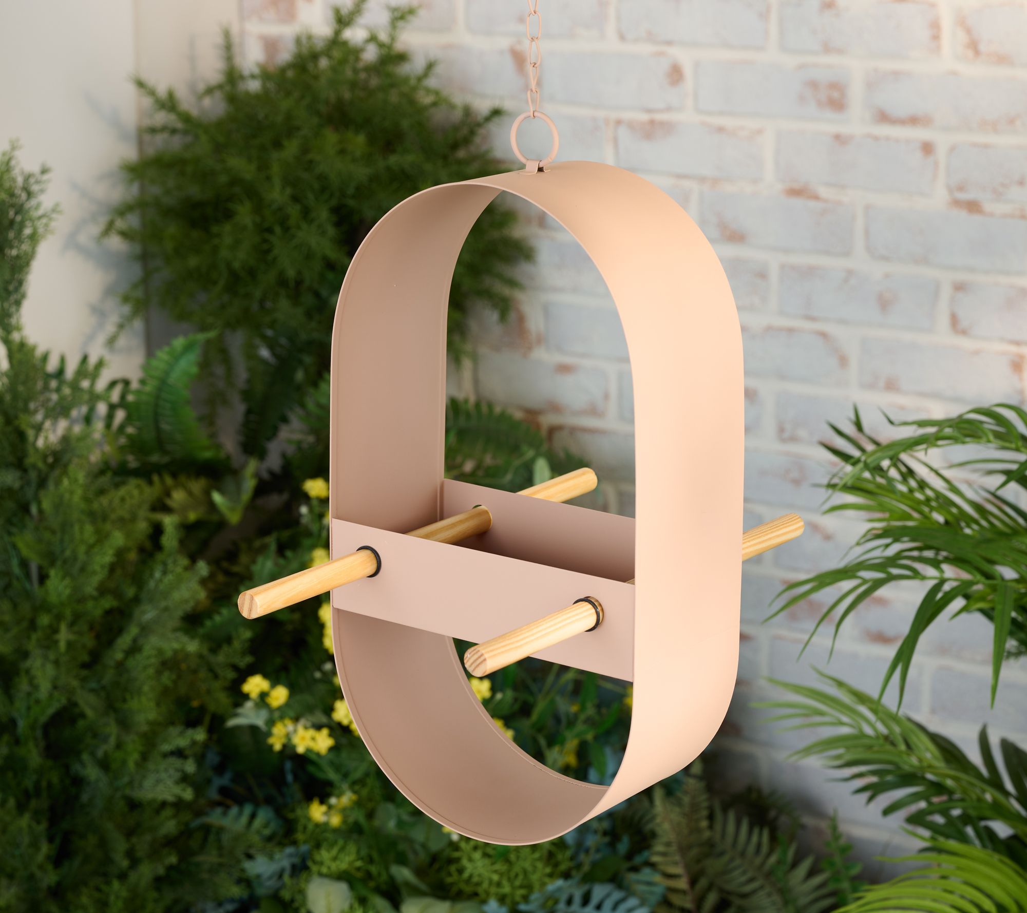 "As Is" Garden Reflections Hanging Metal Bird Feeder By Sandra