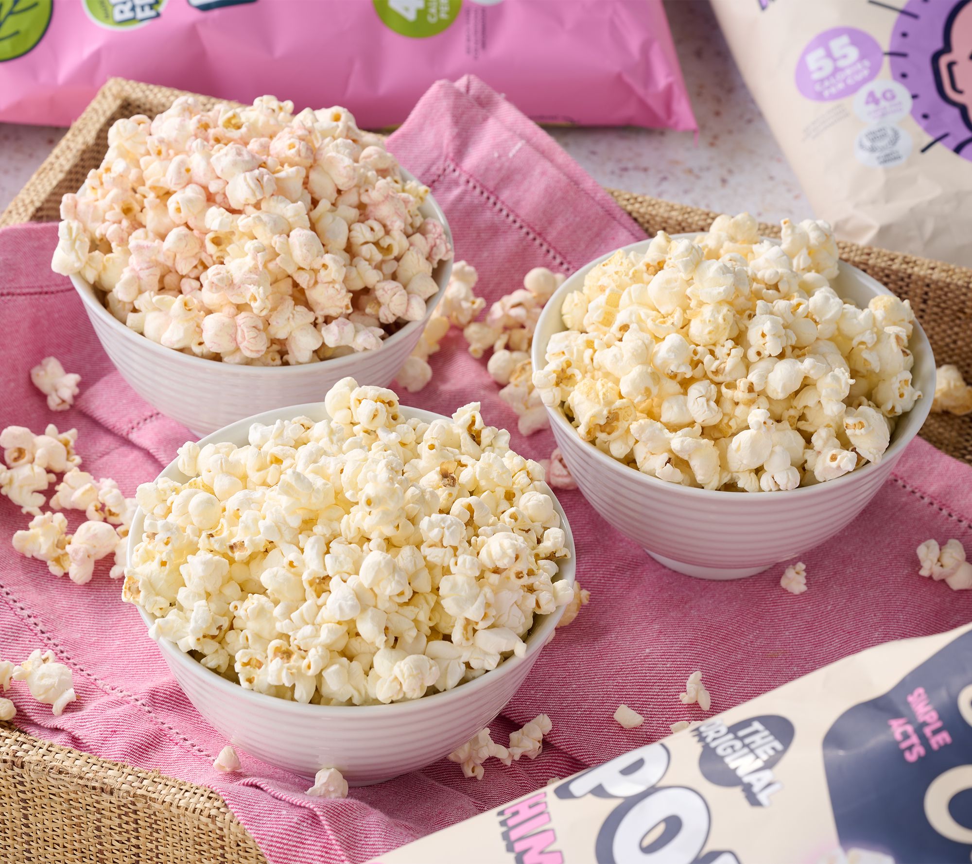 Lesser Evil (6) 4.6oz Bags Premium Flavored Air Popped Popcorn