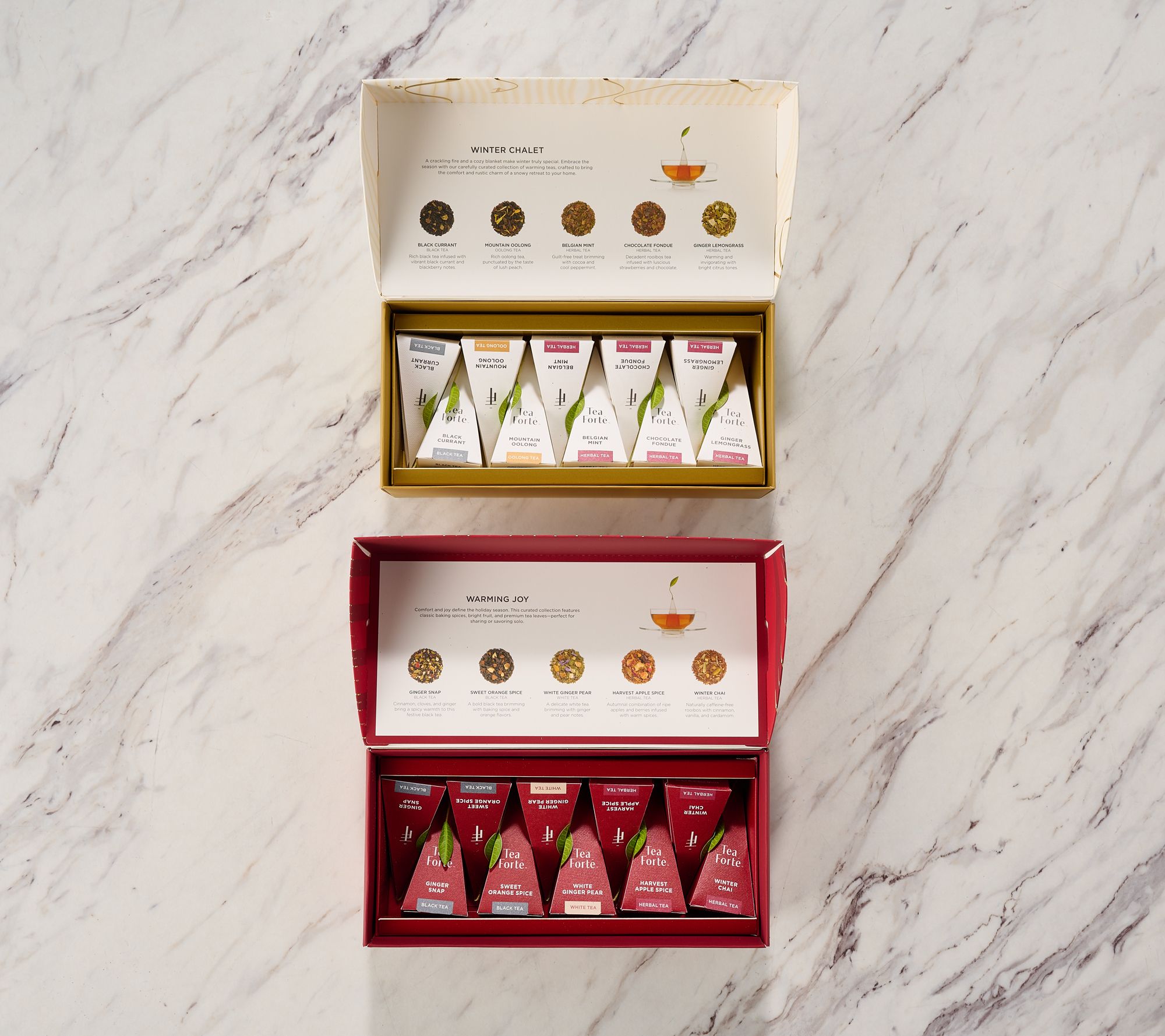 SH 12/7 Tea Forte (2) 10ct Holiday Tea Infuser Gift Boxes - QVC.com