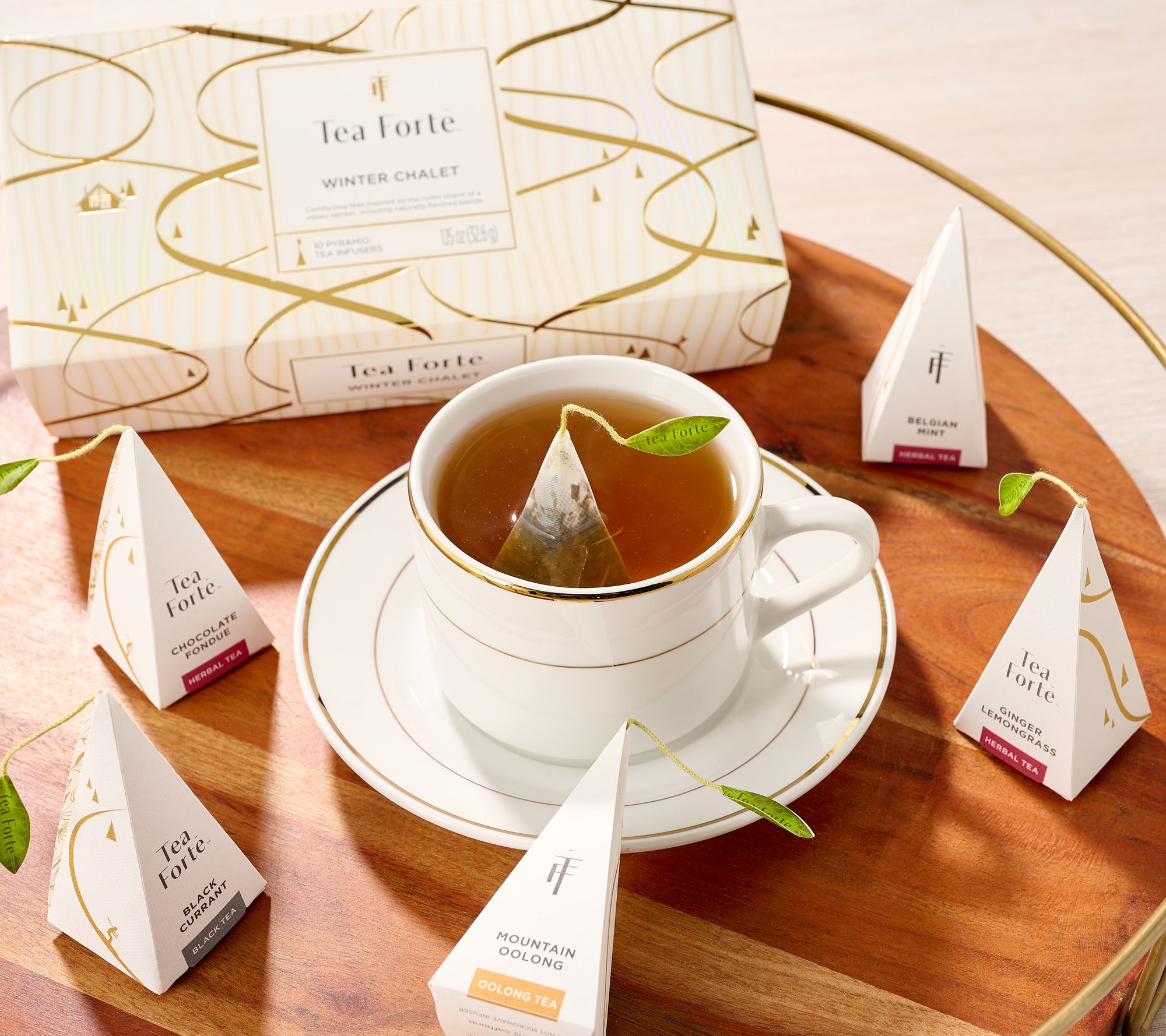 SH 12/7 Tea Forte (2) 10ct Holiday Tea Infuser Gift Boxes