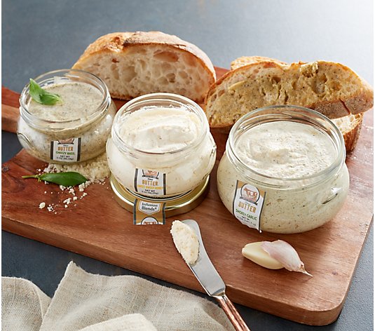 Infusion Blends Set of (3) Jars of Flavor Infused Artisan Butter