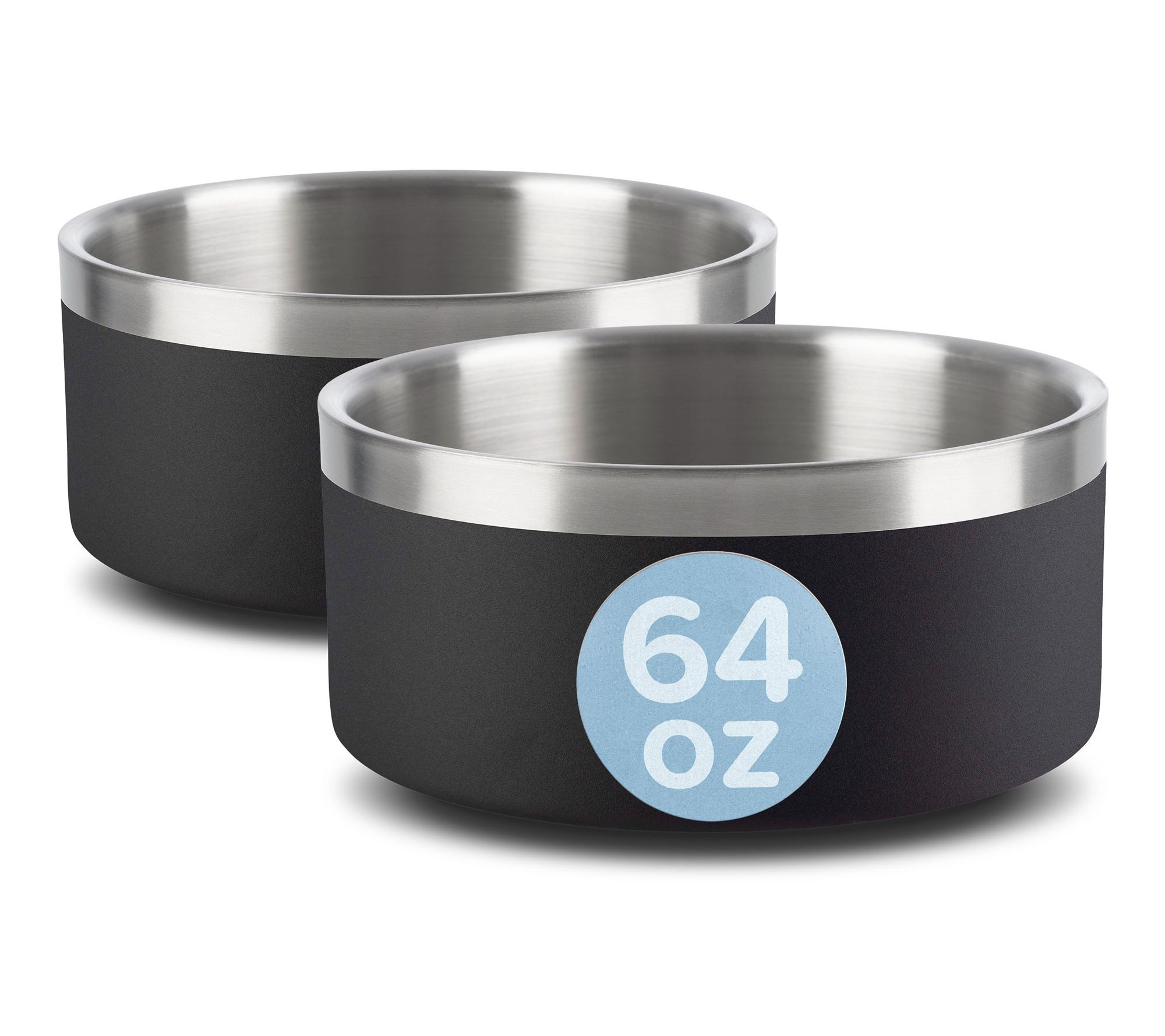 PETMAKER 64oz Double Wall Insulated Stainless Steel Pet Bowls