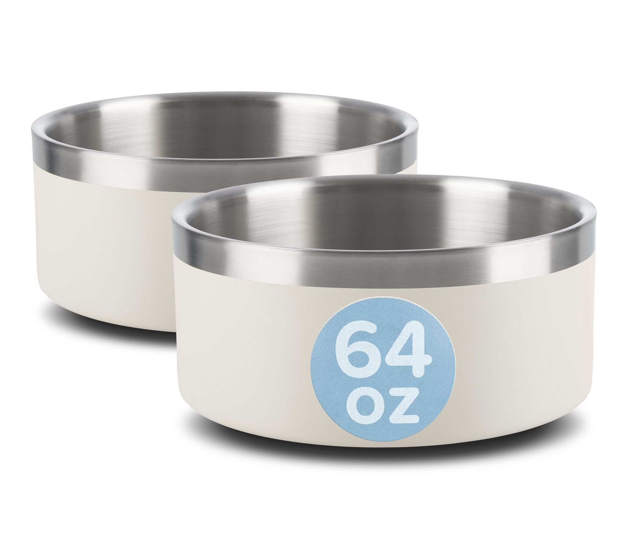 PETMAKER 64oz Double Wall Insulated Stainless Steel Pet Bowls