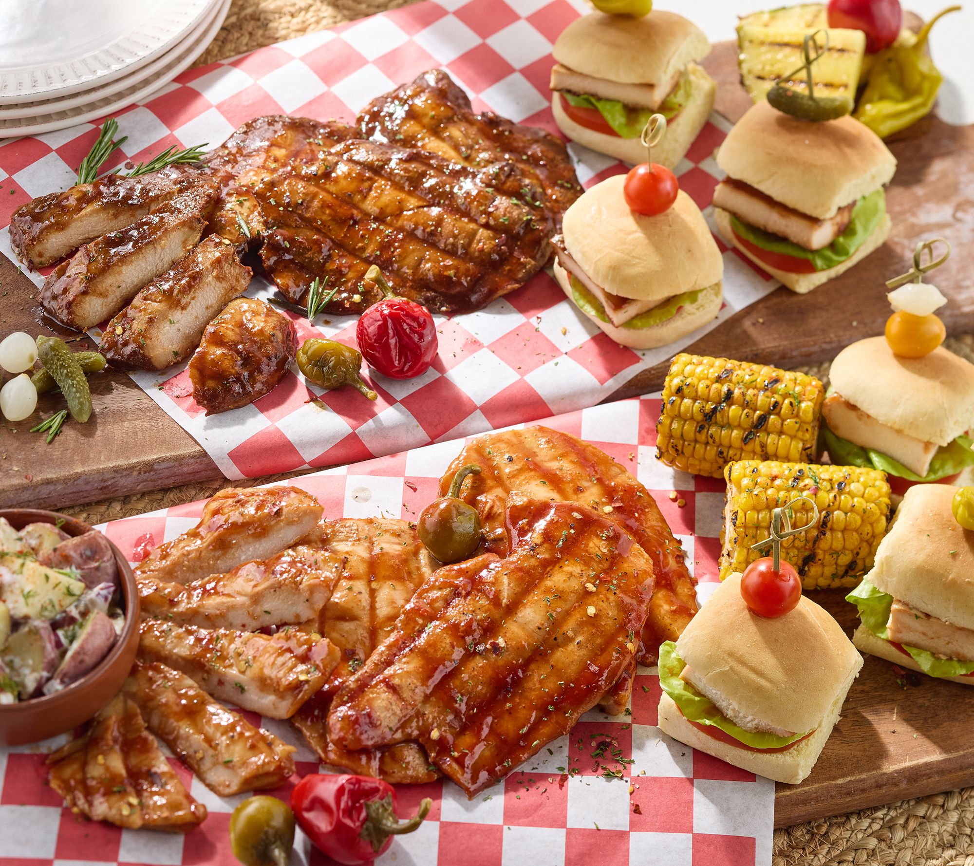 Corky's BBQ (10) 5-0z Fully Cooked Chicken Breasts with Choice of Sauce