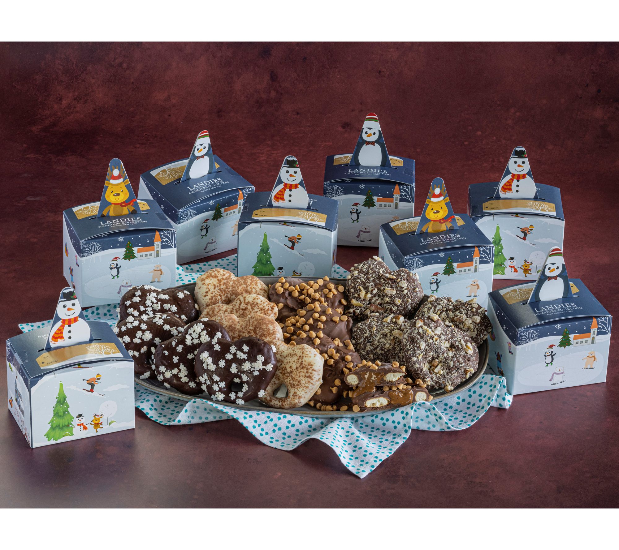 Ships 11/10 Landies Candies 16-pc Stuffed Pretzels with 8 Gift Boxes