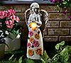 SafeHavenz 14.5" Solar Angel Garden Statue with Painted Flowers