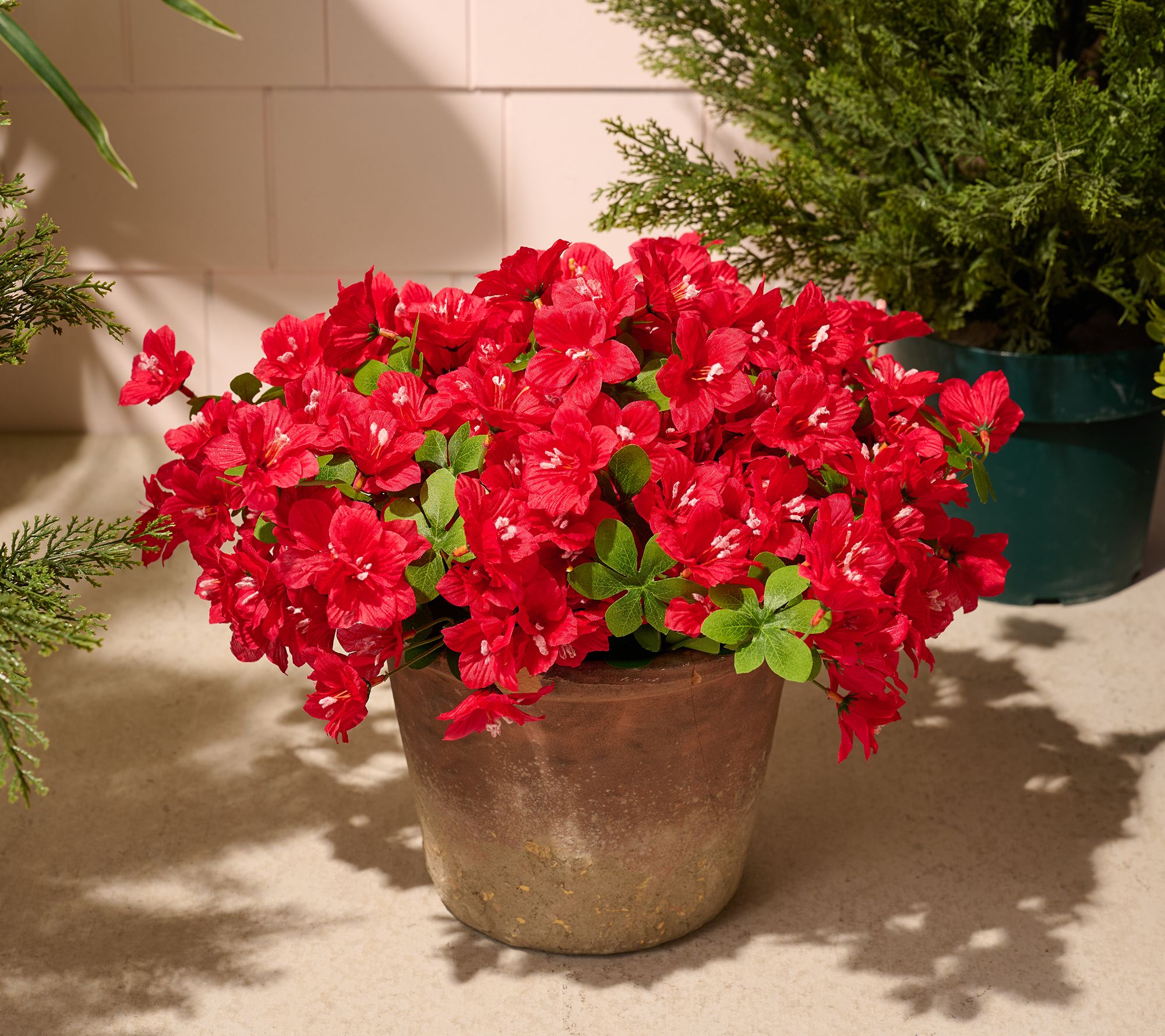 Wicker Park 20" Faux Azalea Urn Filler