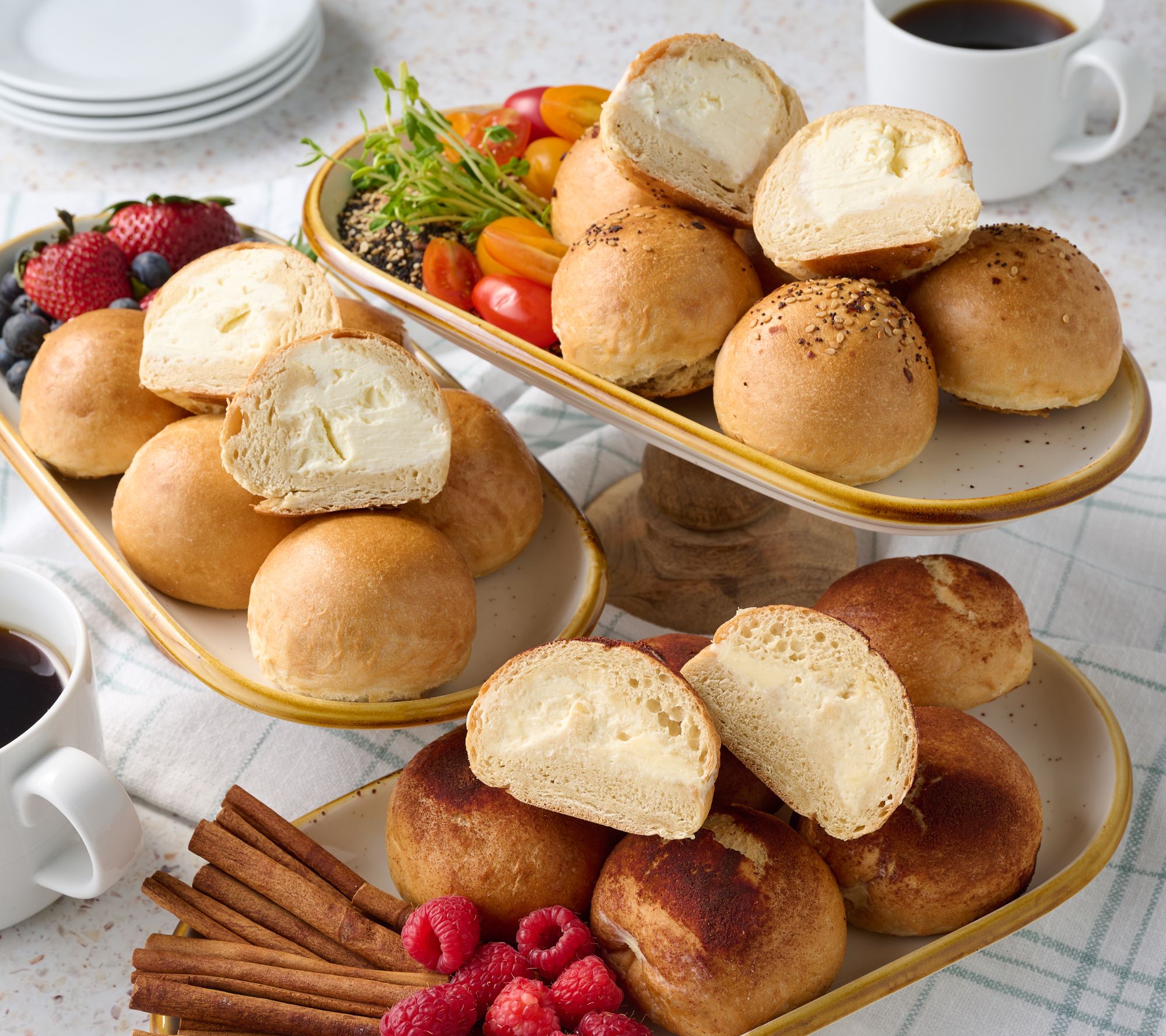 Just Bagels (18) 3 oz Stuffed NYC Bagels Bites in Flavors