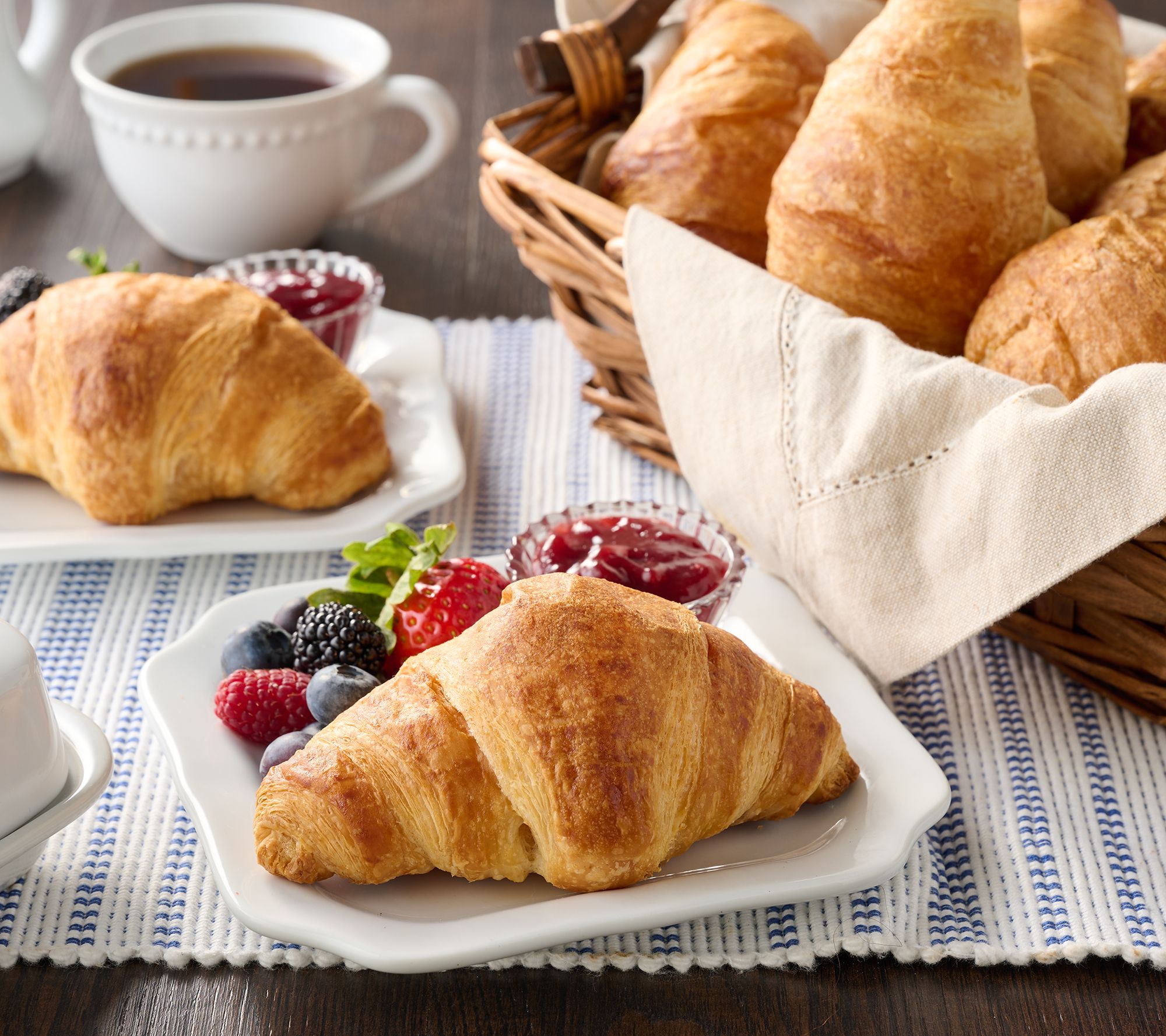 Authentic Gourmet 12 Large Butter Croissants Auto-Delivery