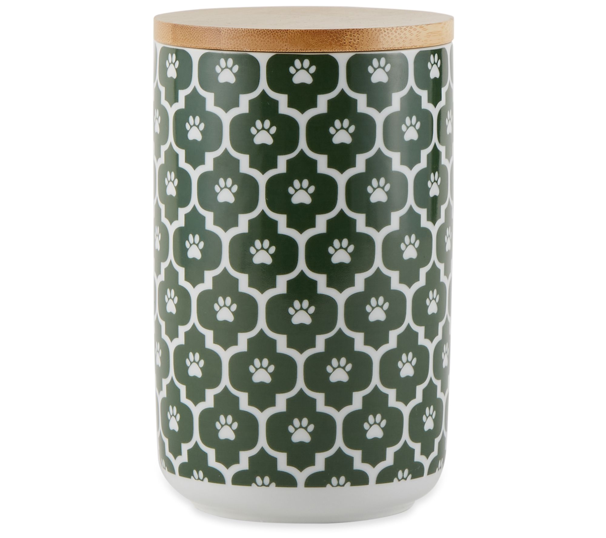 Bone Dry Paw Lattice Print Ceramic Treat Canister
