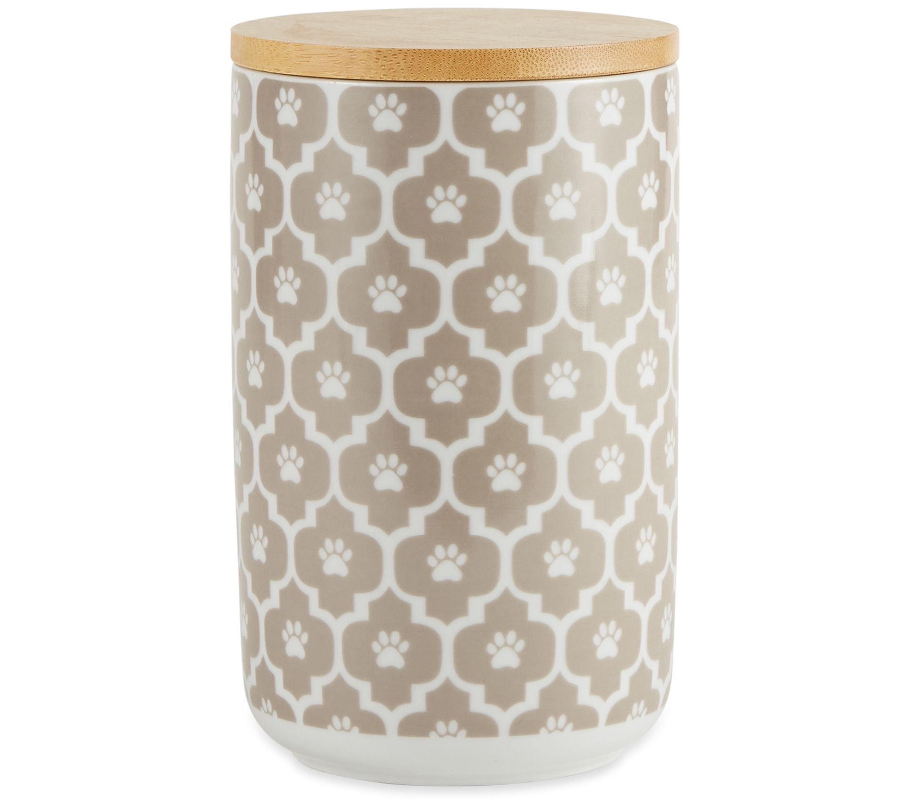 Bone Dry Paw Lattice Print Ceramic Treat Canister