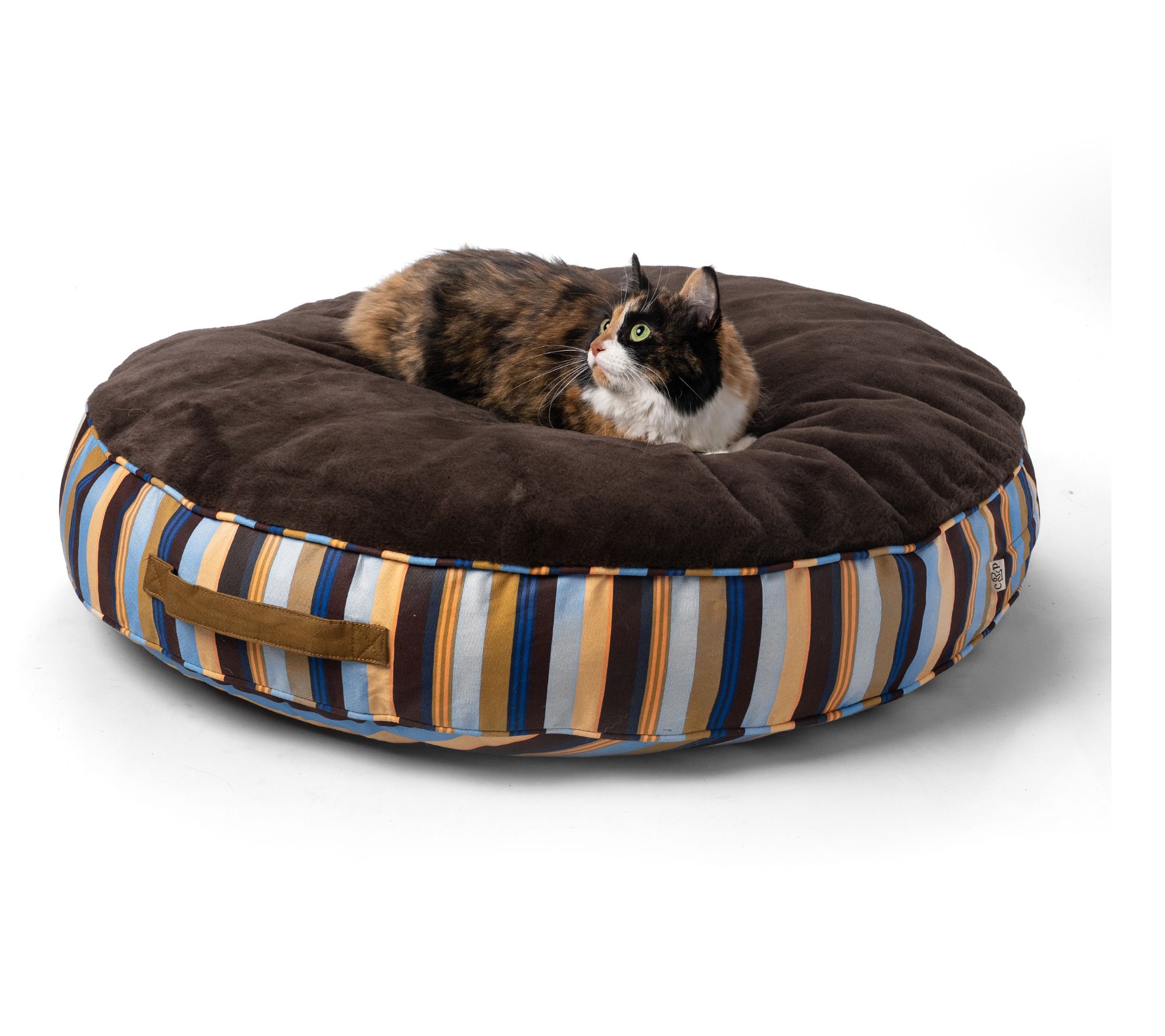 Carolina Pet Medium Brand Stripe Round Pet Bed