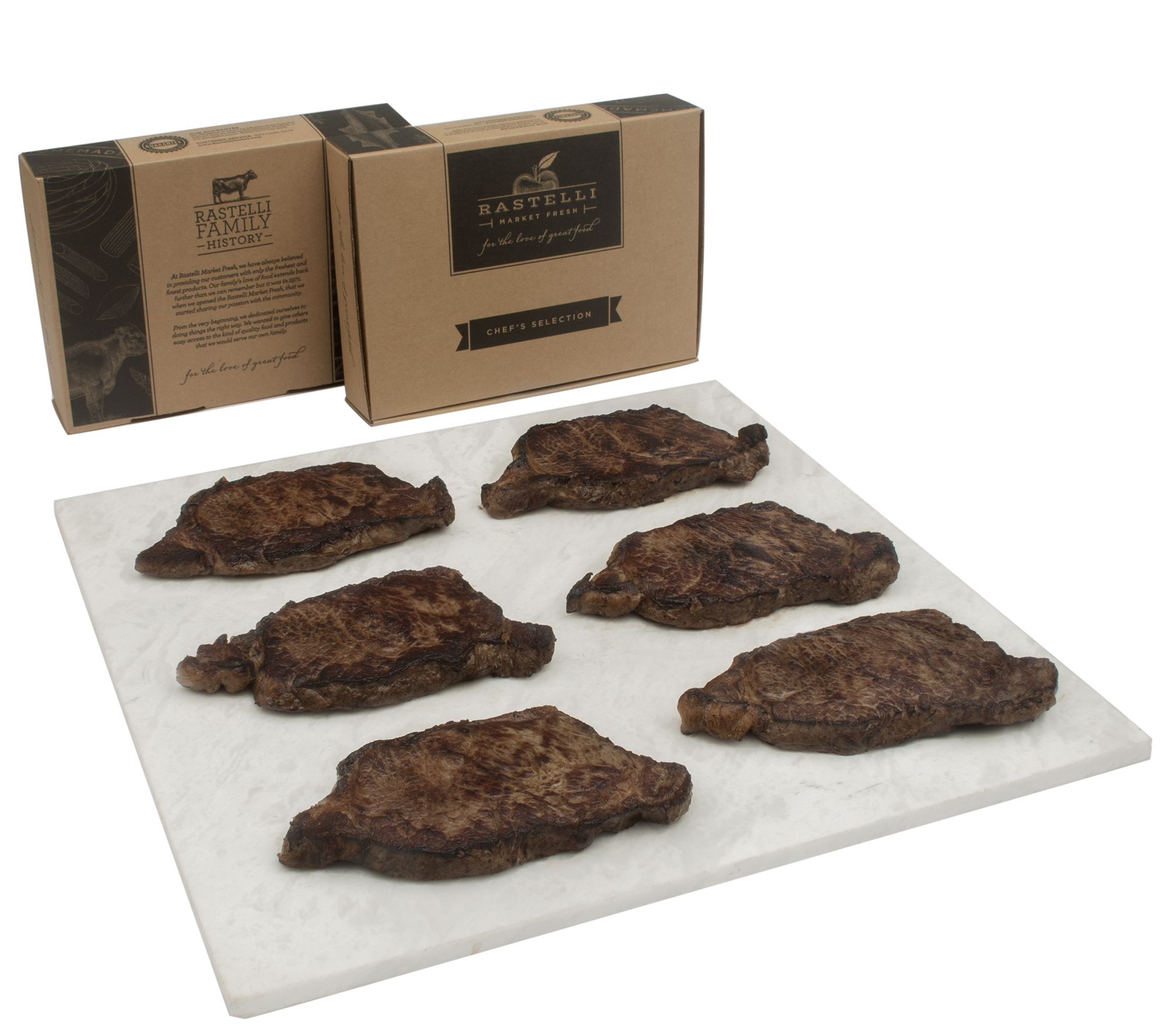 Rastelli Market Fresh 6 8 Oz Black Angus Ny Strip Steaks 